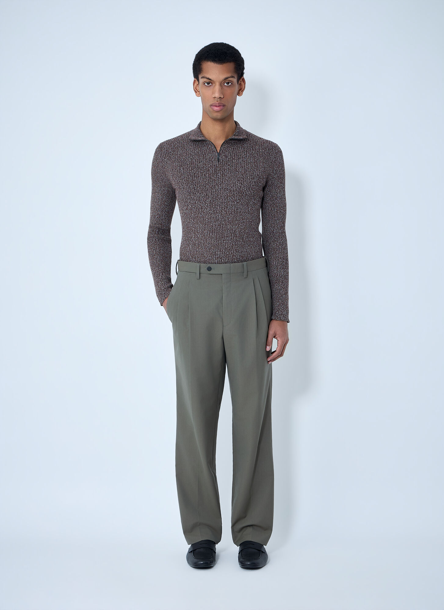 Prada Prada Wide-leg Wool Pants - Mann Hosen Green It - 50 