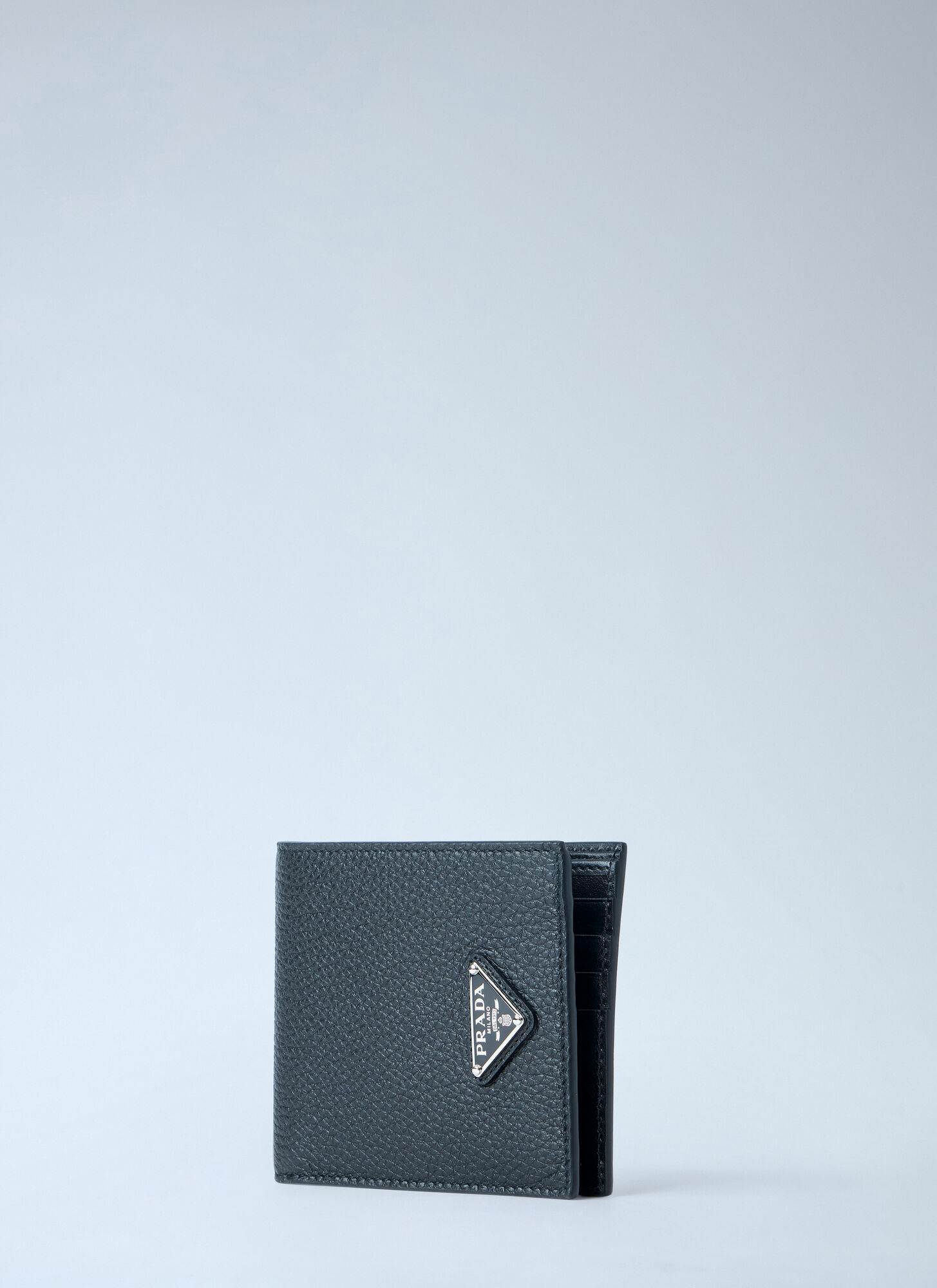  Prada Prada Textured Leather Card Holder - Mann Geldbörsen & Kartenhalter Black One Size 