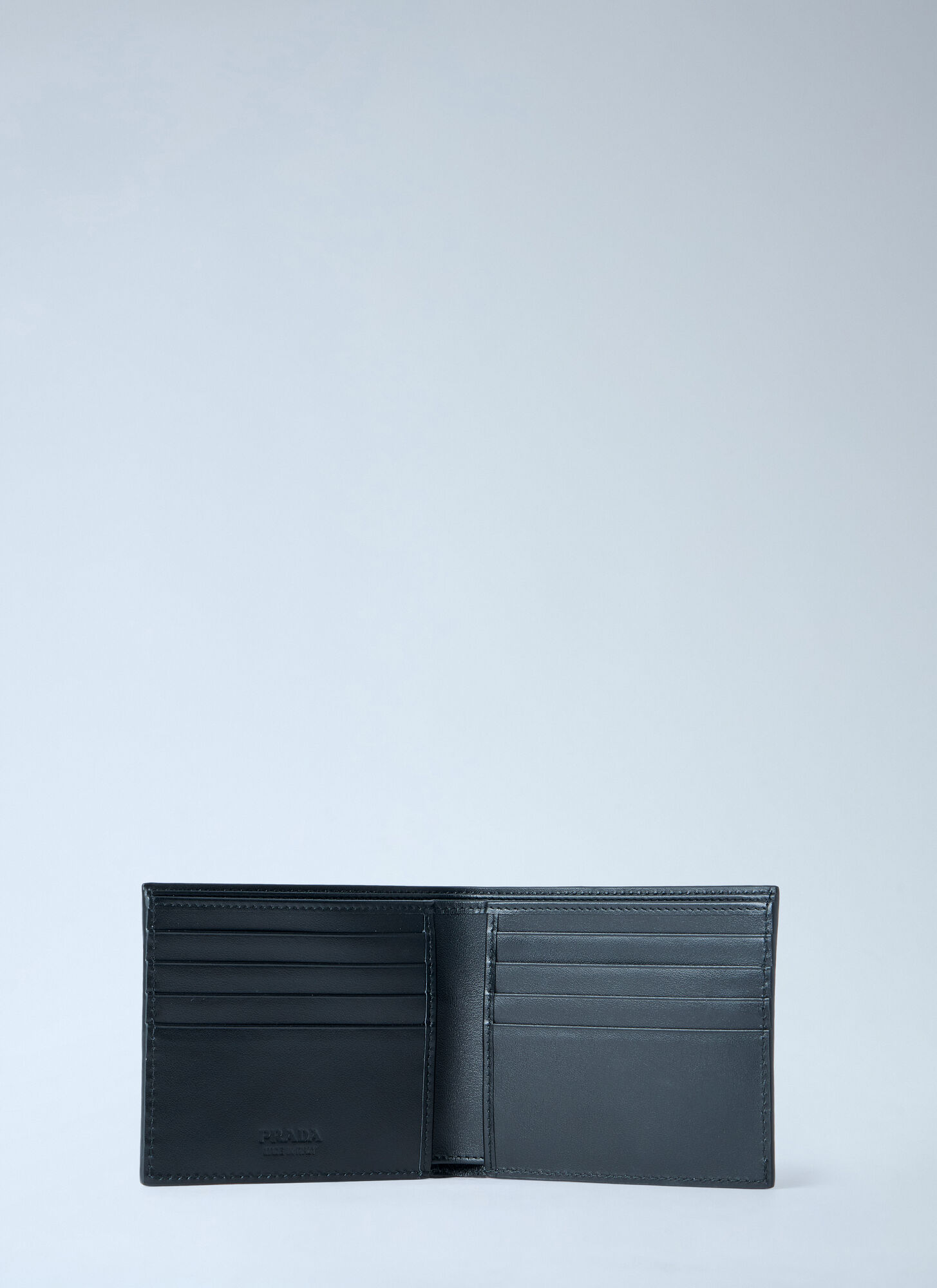  Prada Prada Textured Leather Card Holder - Mann Geldbörsen & Kartenhalter Black One Size 