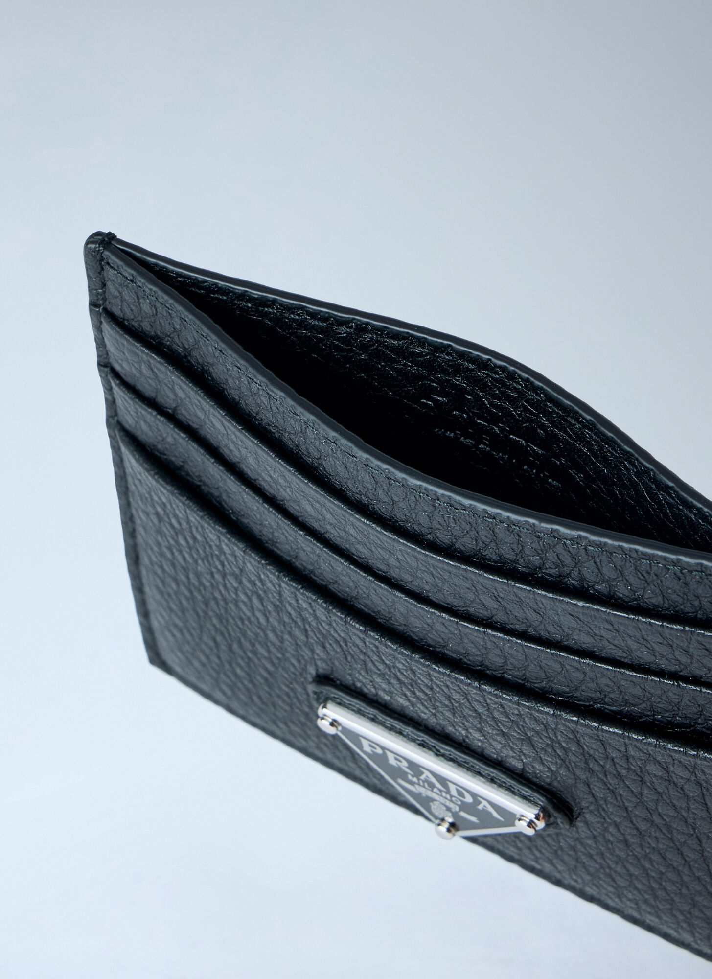  Prada Prada Pebbled Leather Bi-fold Wallet - Mann Geldbörsen & Kartenhalter Black One Size 