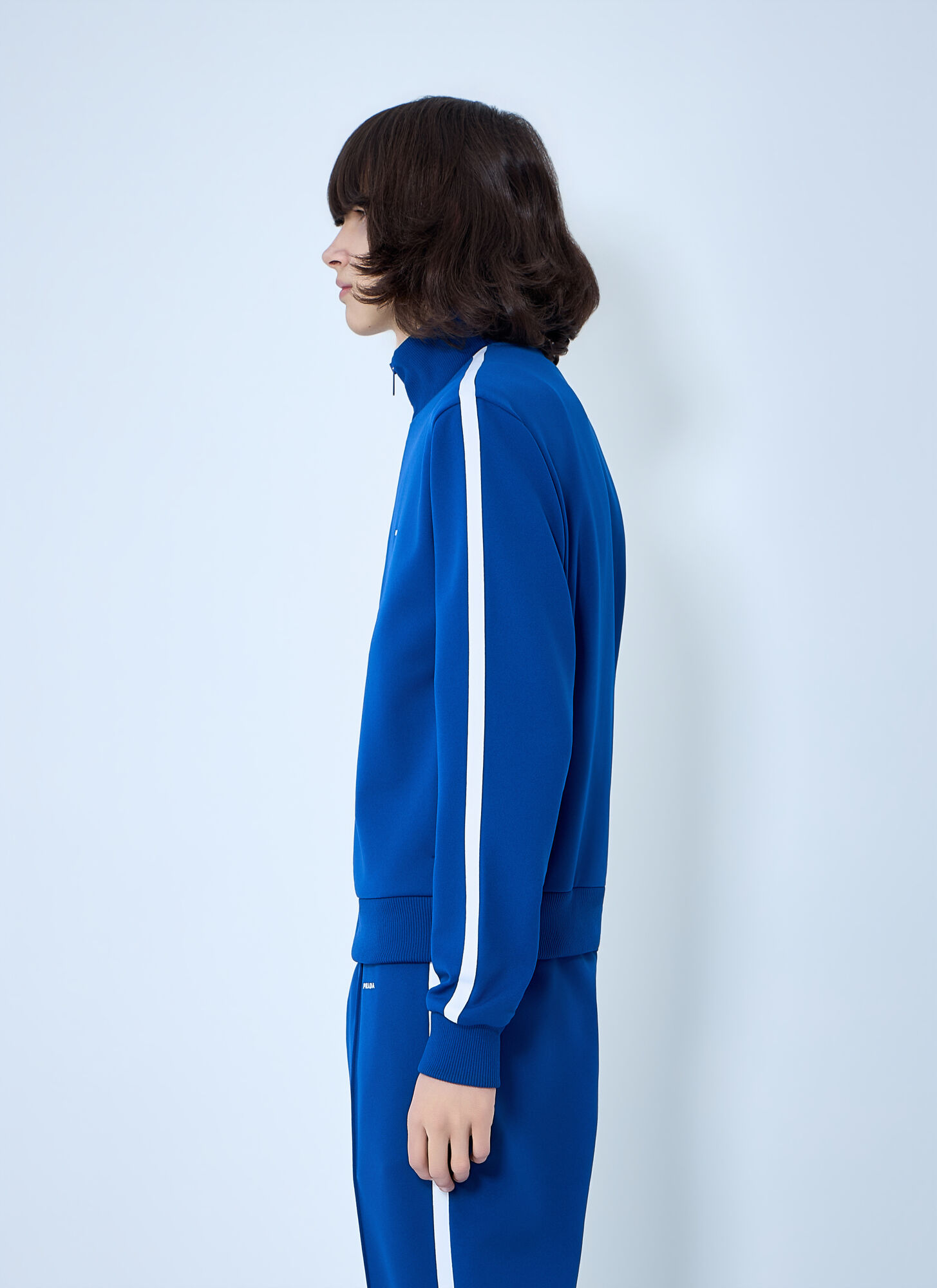  Prada Prada Zip-front Track Jacket - Mann Sweatshirts Blue M 