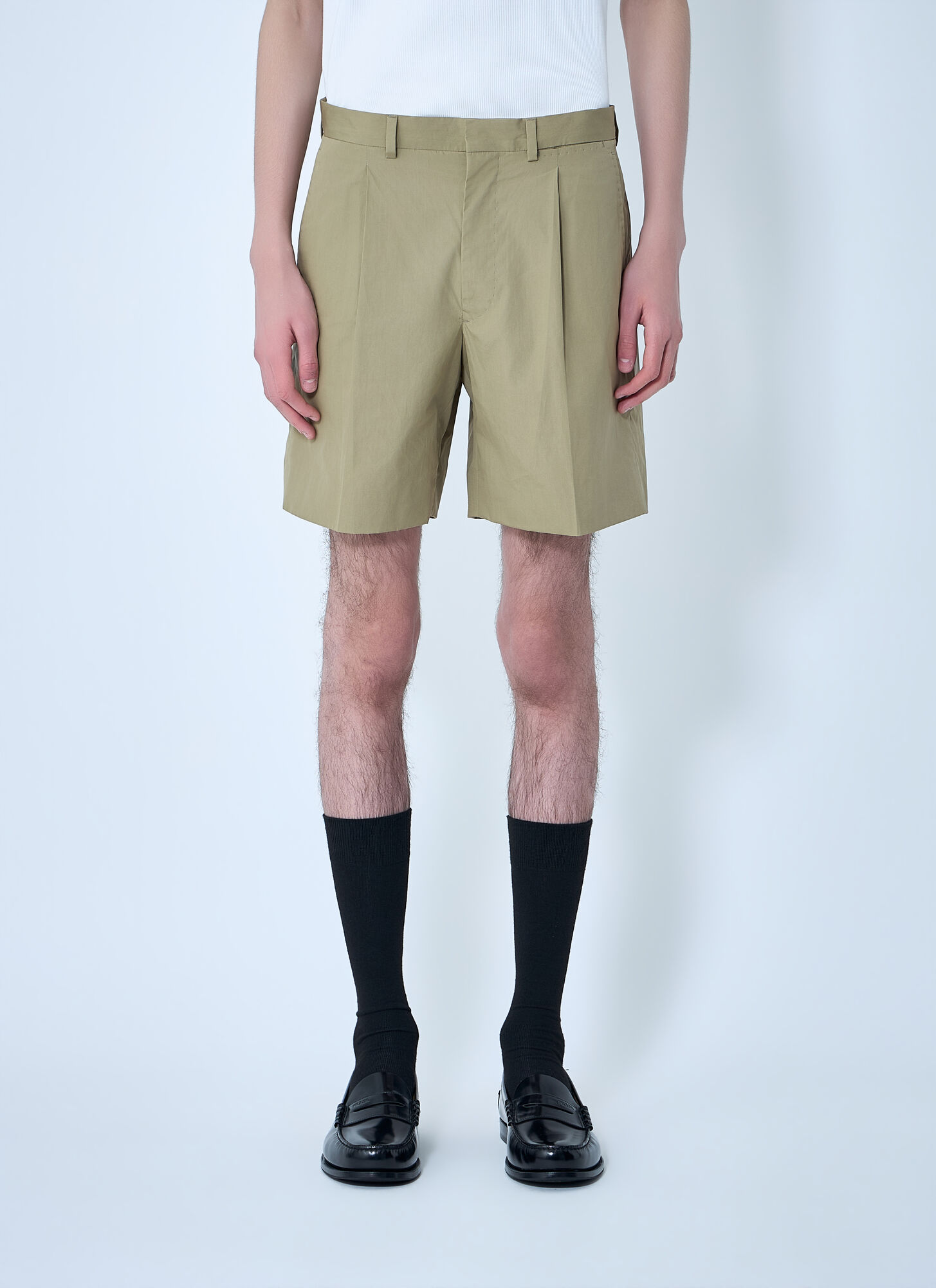 Prada Men's Black Button Patch Pocket Trousers - Man Shorts It - 46