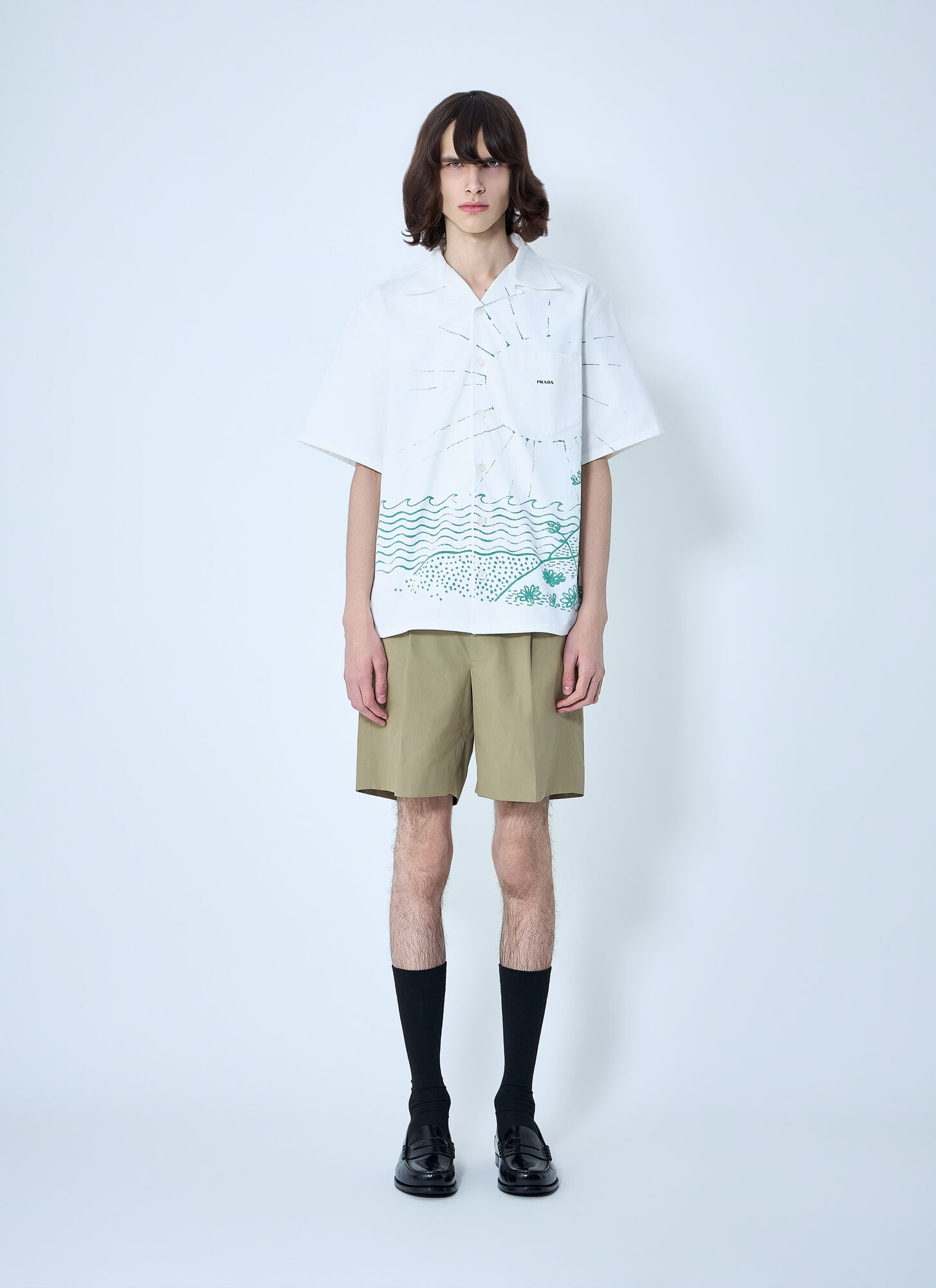  Prada Prada Button Patch Pocket Trousers  - Mann Shorts Black It - 46 