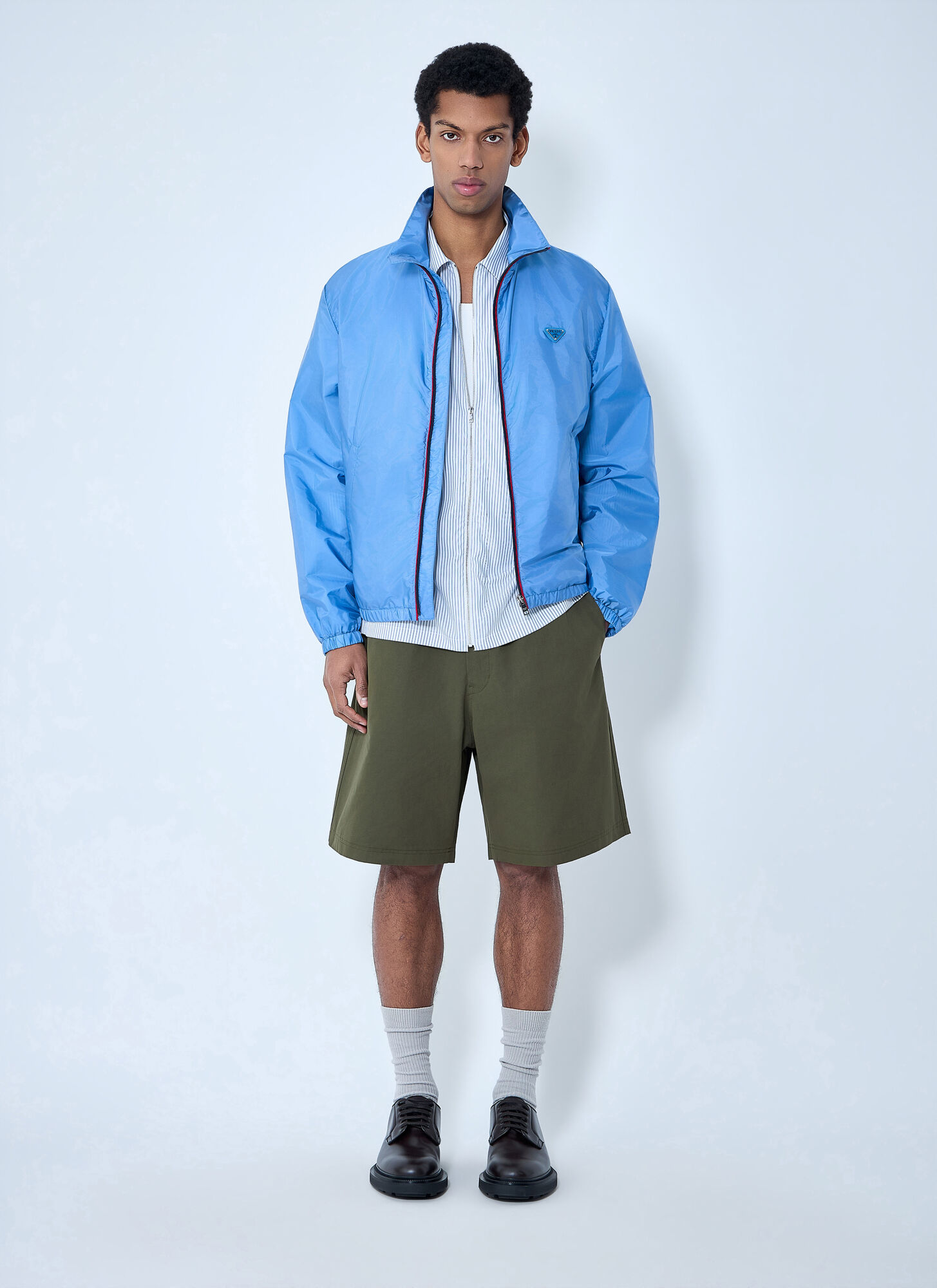  Prada Prada High-neck Zip Jacket - Mann Jacken Blue L 