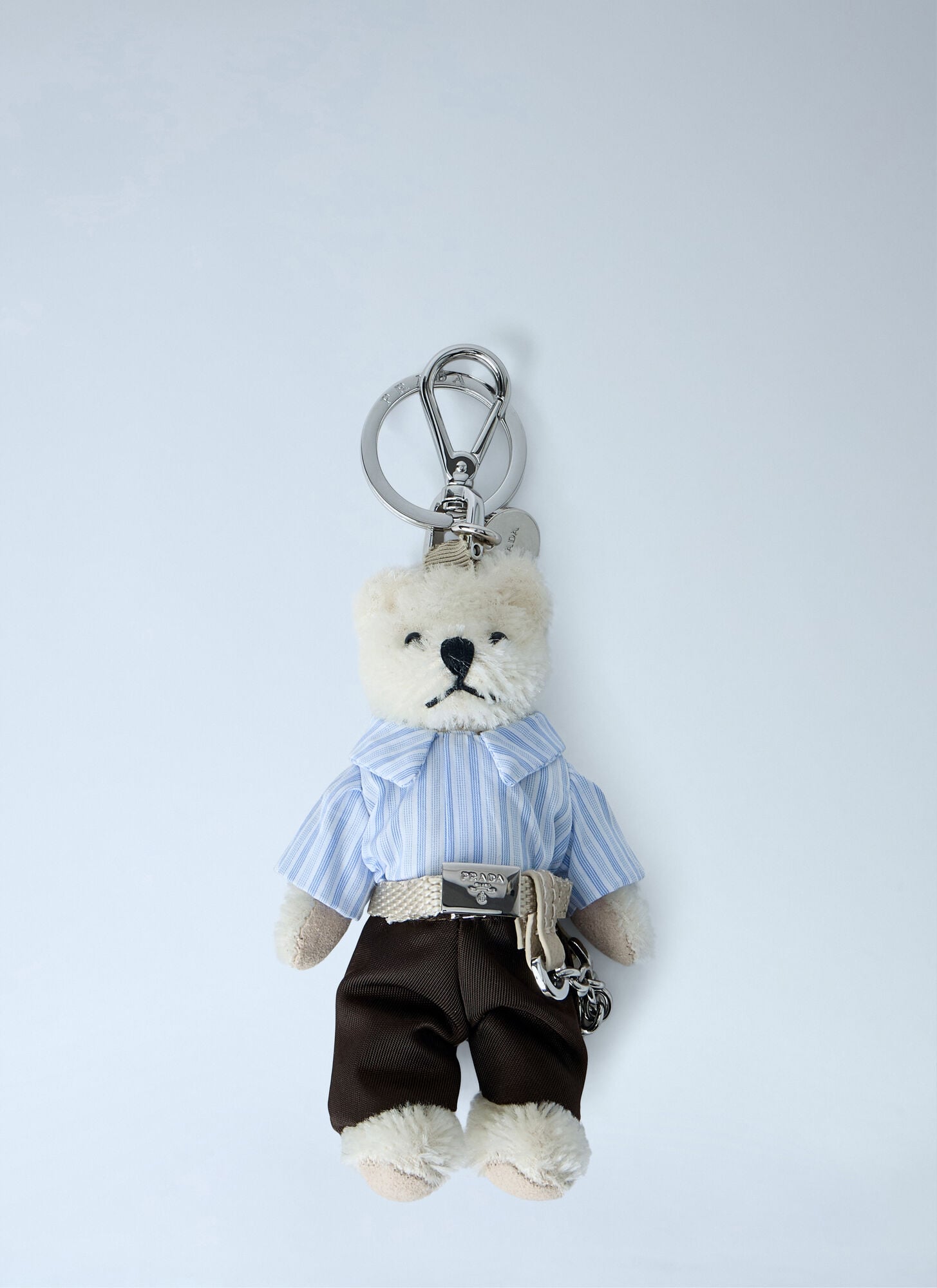 Prada Men's White Teddy Bear Keyring - Man Keyrings One Size