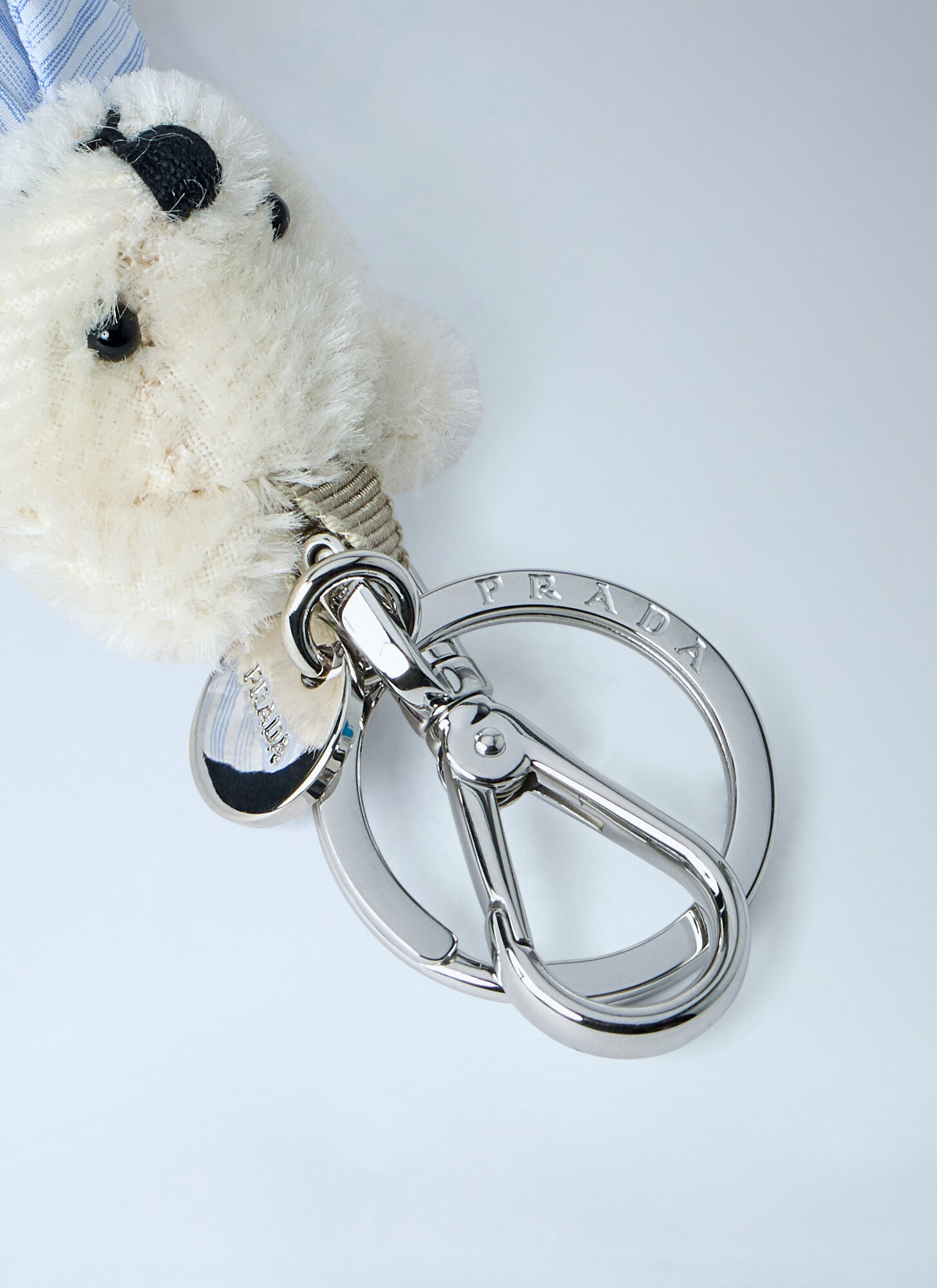  Prada Prada Teddy Bear Keyring - Mann Schlüsselringe White One Size 