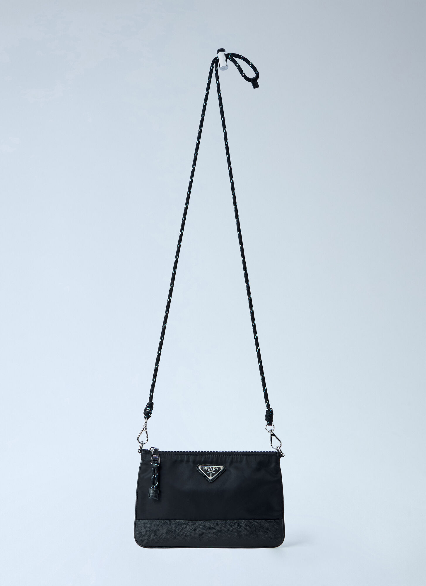 Prada Prada Compact Crossbody Bag - Man Crossbody Bags Black One Size　プラダ コンパクト クロスボディ バッグ - 男性クロスボディ バッグ ブラック フリー サイズ