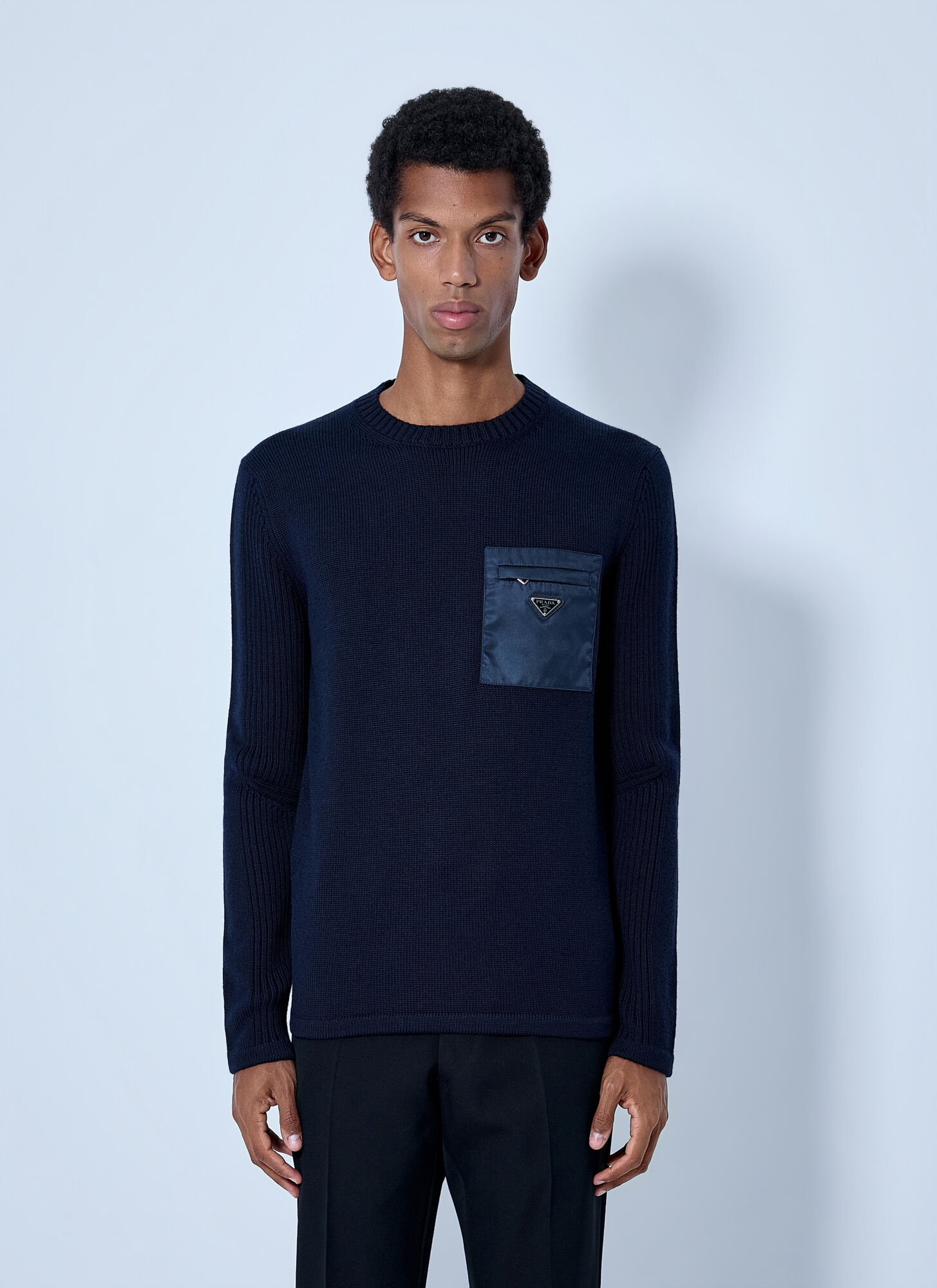 Prada Sweater With Re-Nylon Detail - Image 3