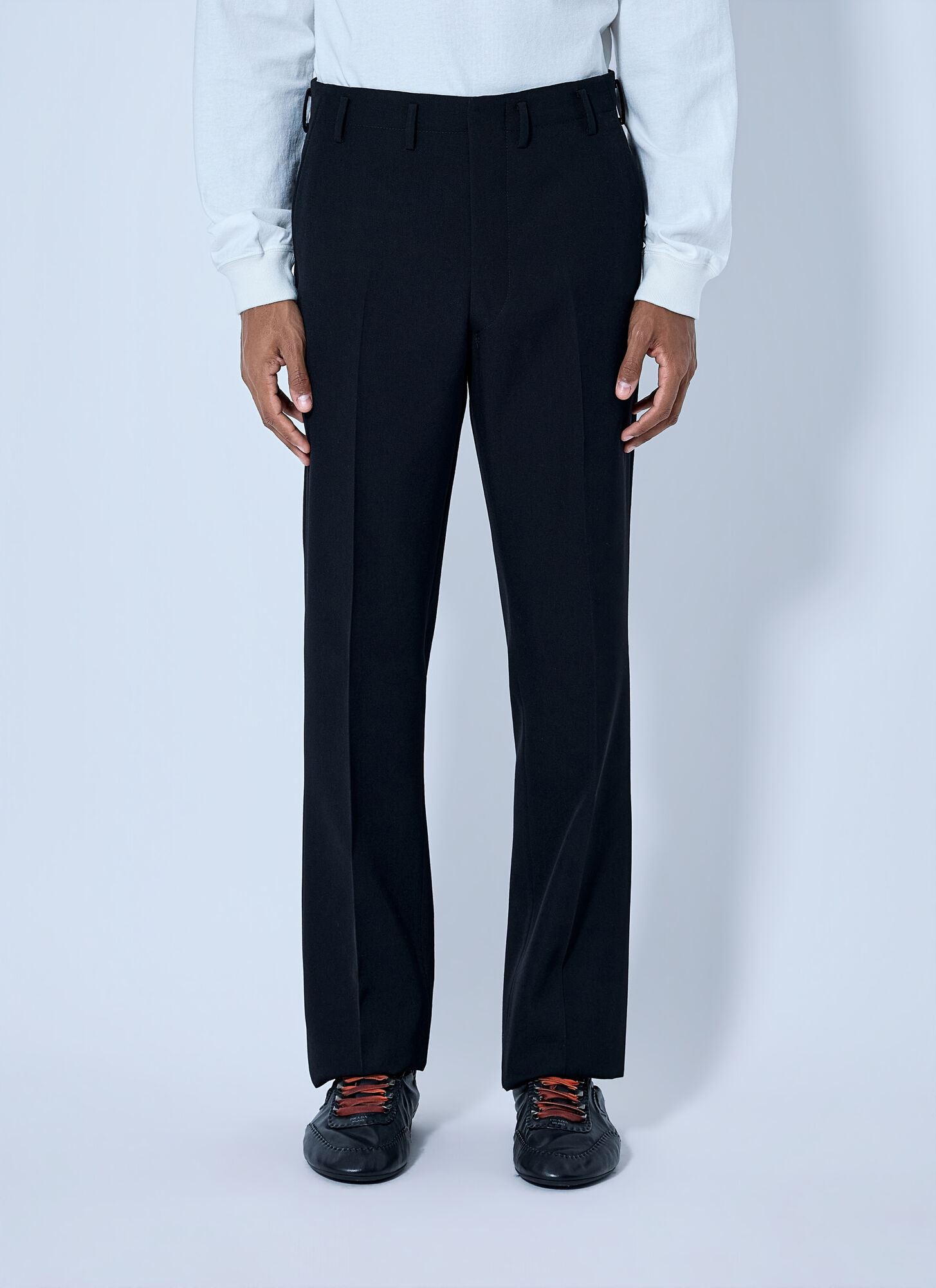Prada Men's Black Tailored Wool Trousers - Man Pants It - 48 - Image 1