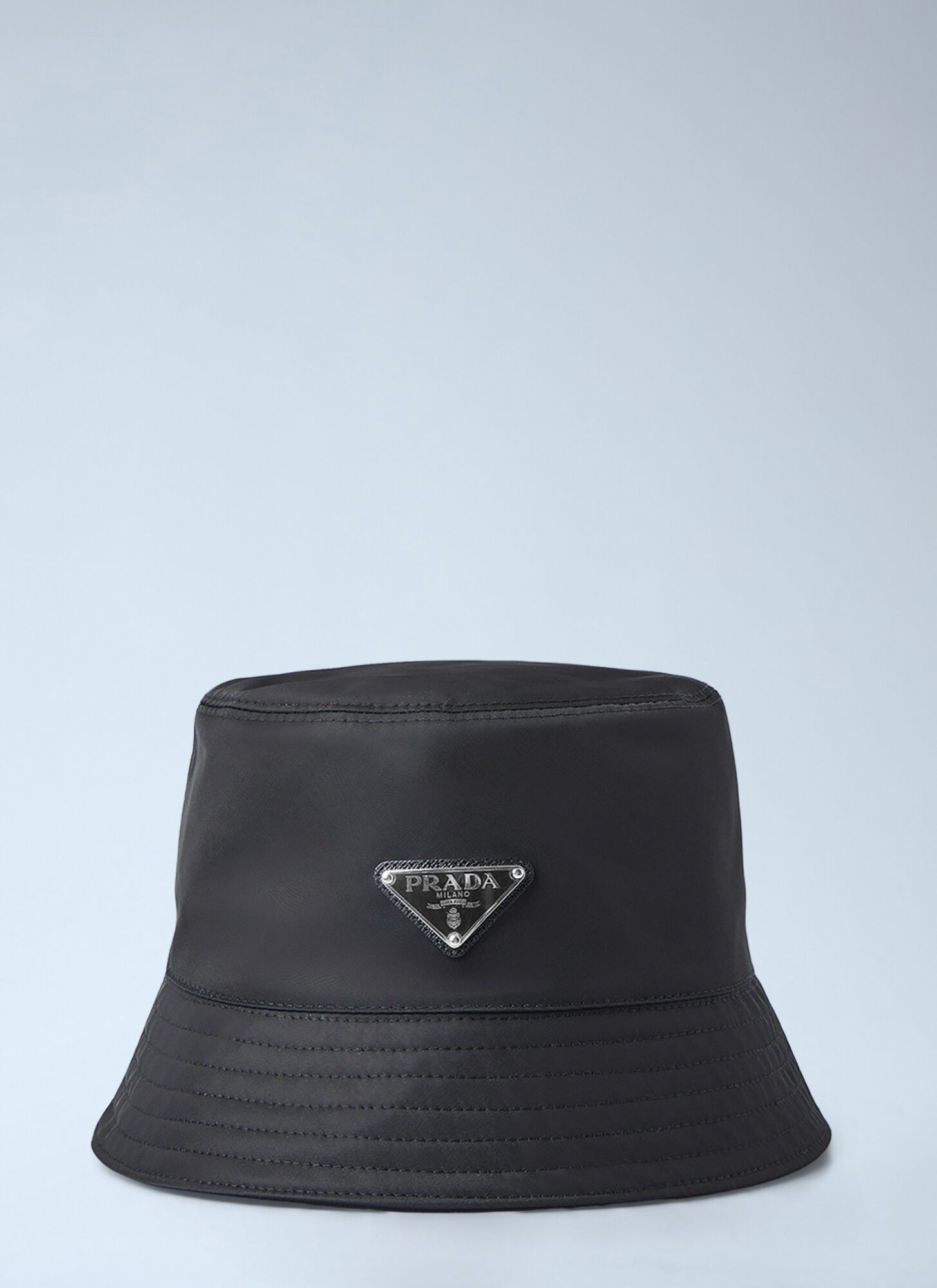 Prada Women's Black Logo Bucket Hat - Woman Hats M