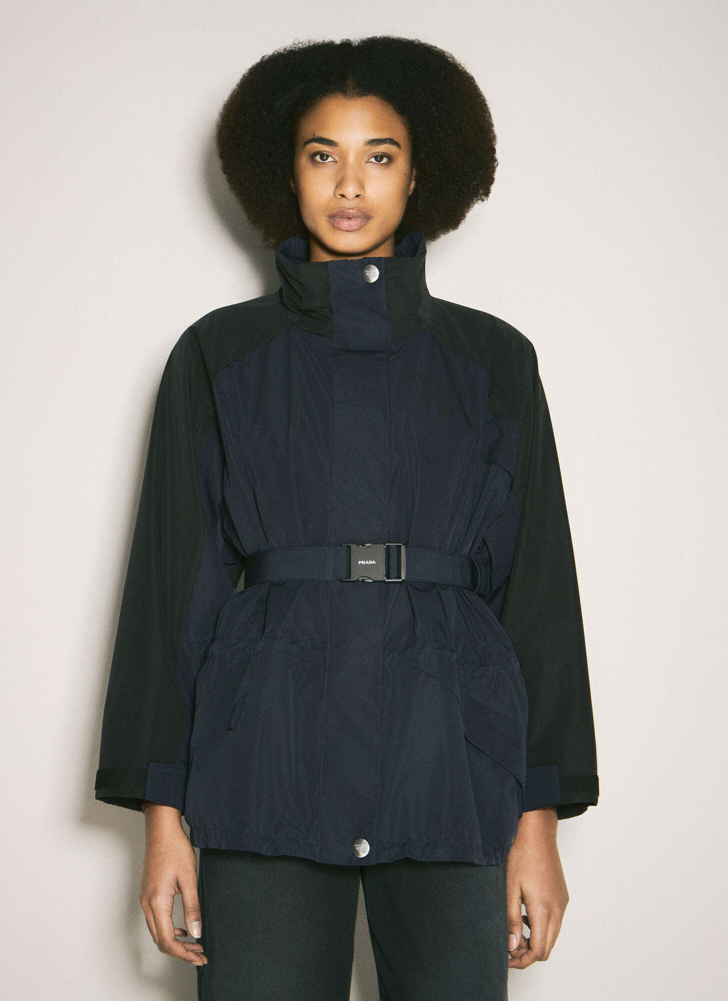 Prada Women's Blue Technical Jacket - Woman Jackets It - 38