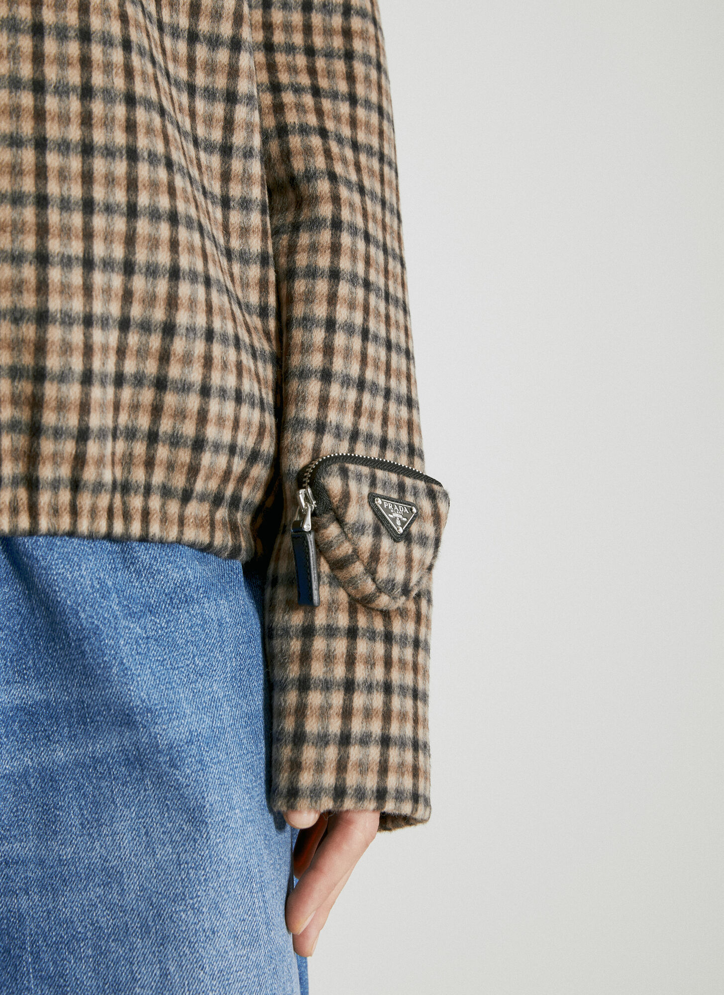  Prada Prada Cashgora Check Top - Frau Strick Brown It - 40 