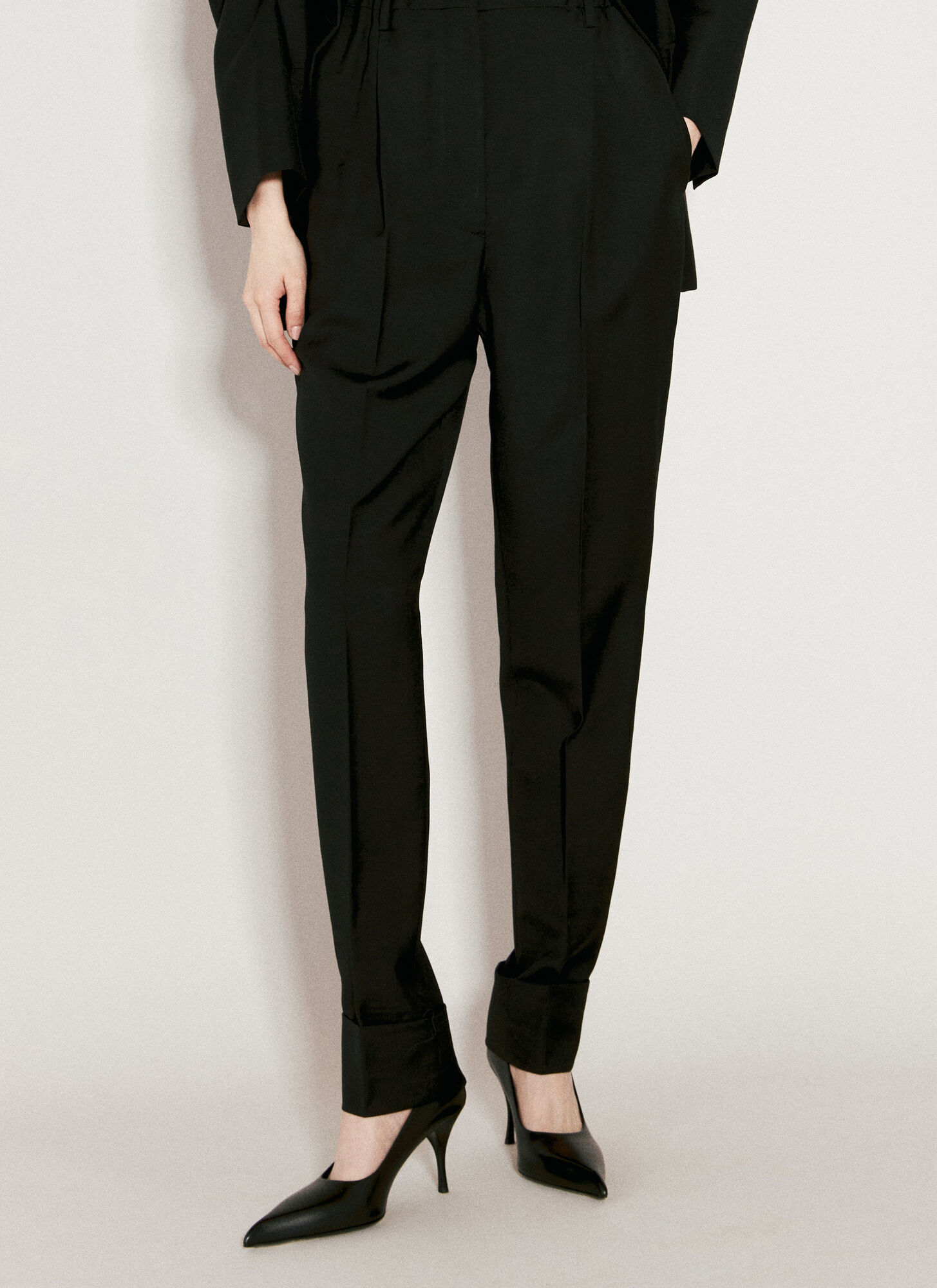 Prada Women's Black Light Mohair Pants - Woman Pants It - 38