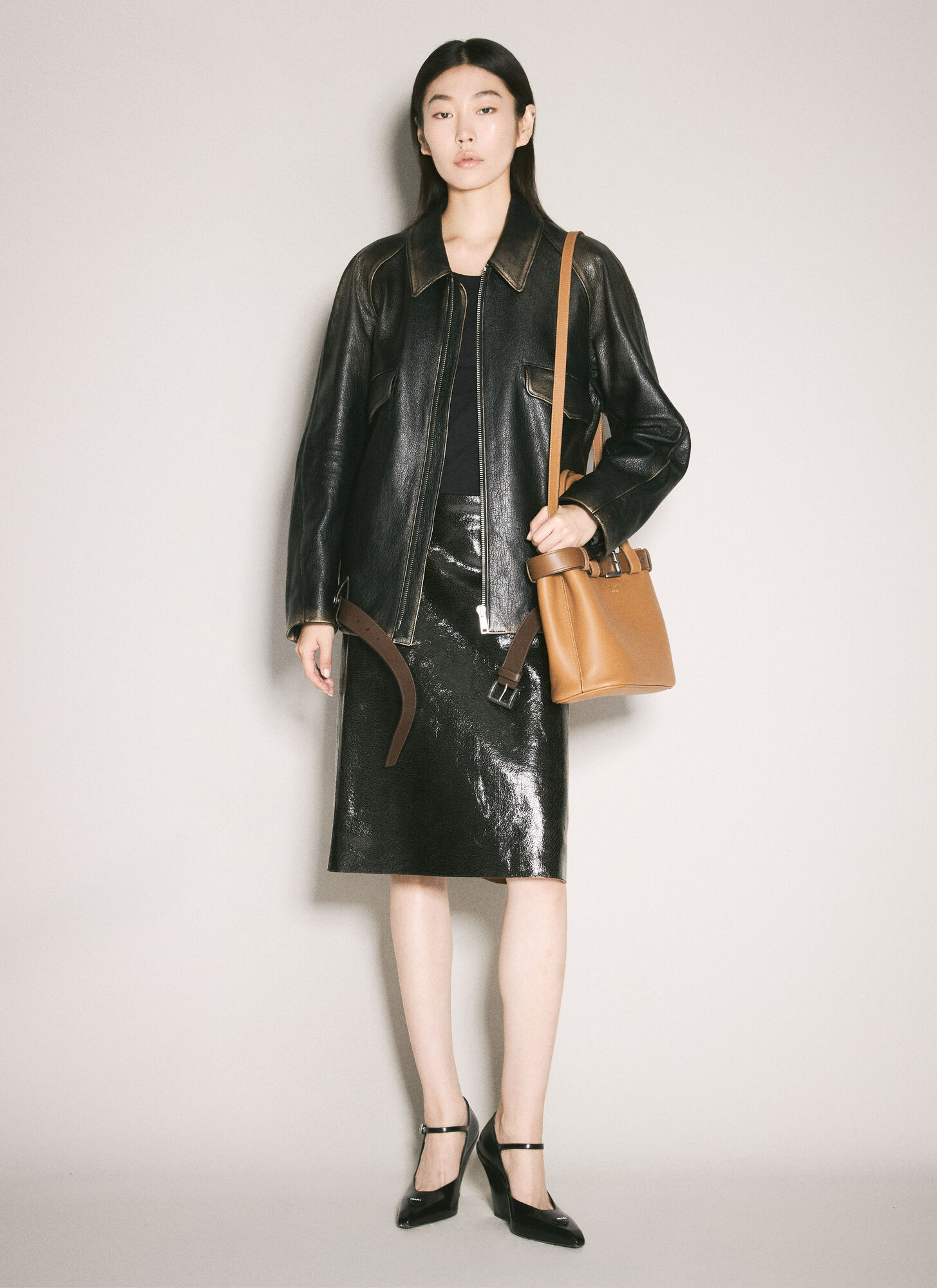  Prada Prada Leather Blouson Jacket - Frau Jacken Black It - 38 