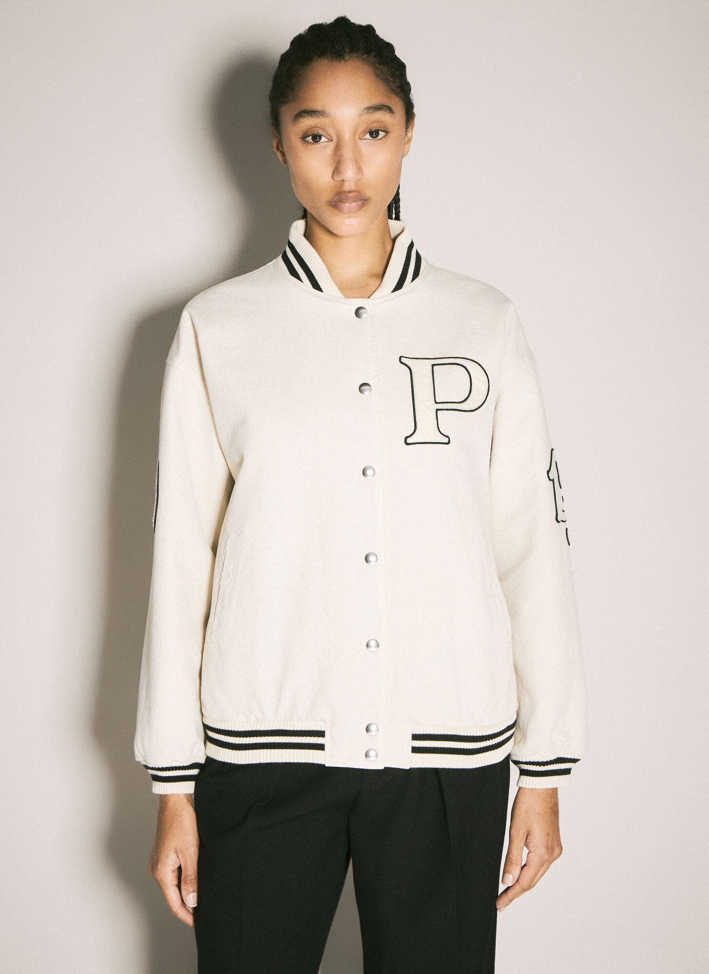 Prada Women's Cream Canvas Bomber Jacket - Woman Jackets It - 38