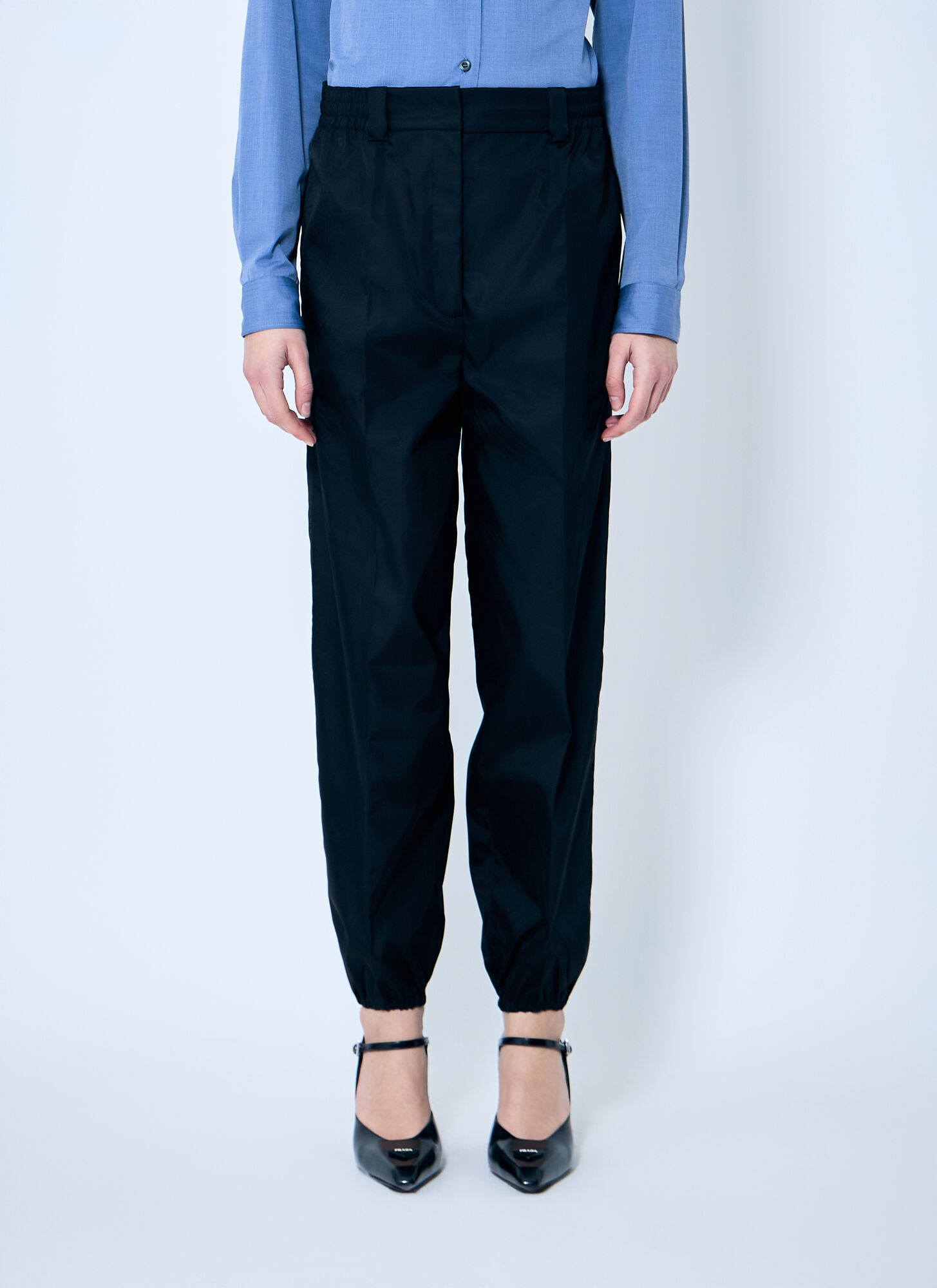 Prada Women Re-nylon Track Pants In Black