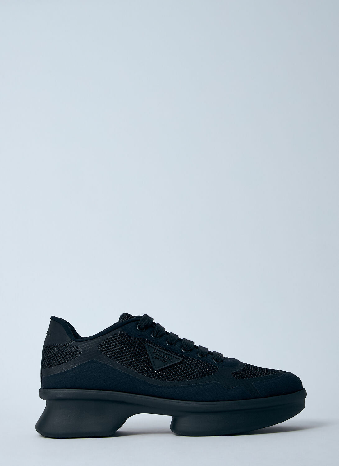 Shop Prada Logo Plaque Sneakers