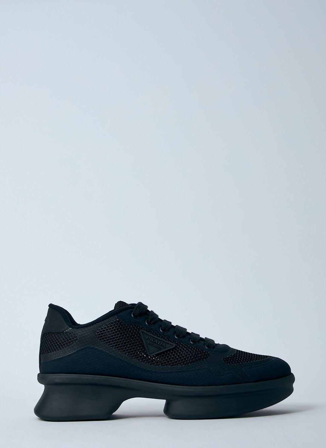Shop Prada Logo Plaque Sneakers