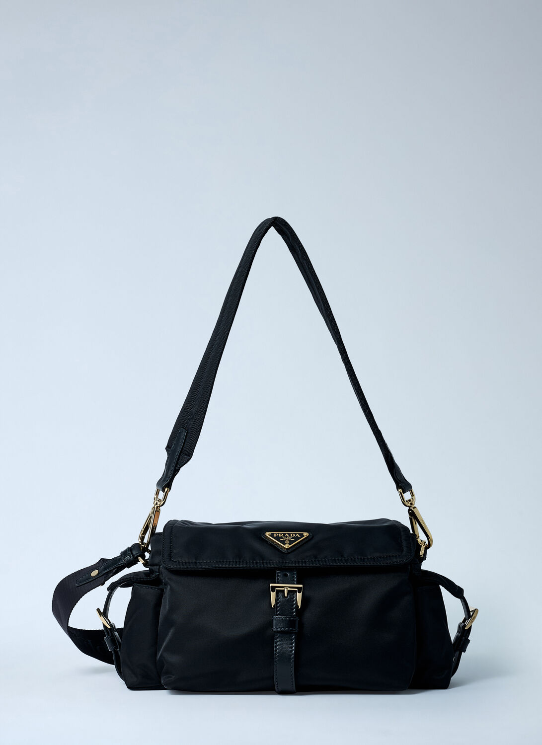 Prada Medium Re-nylon Explore Shoulder Bag In Black