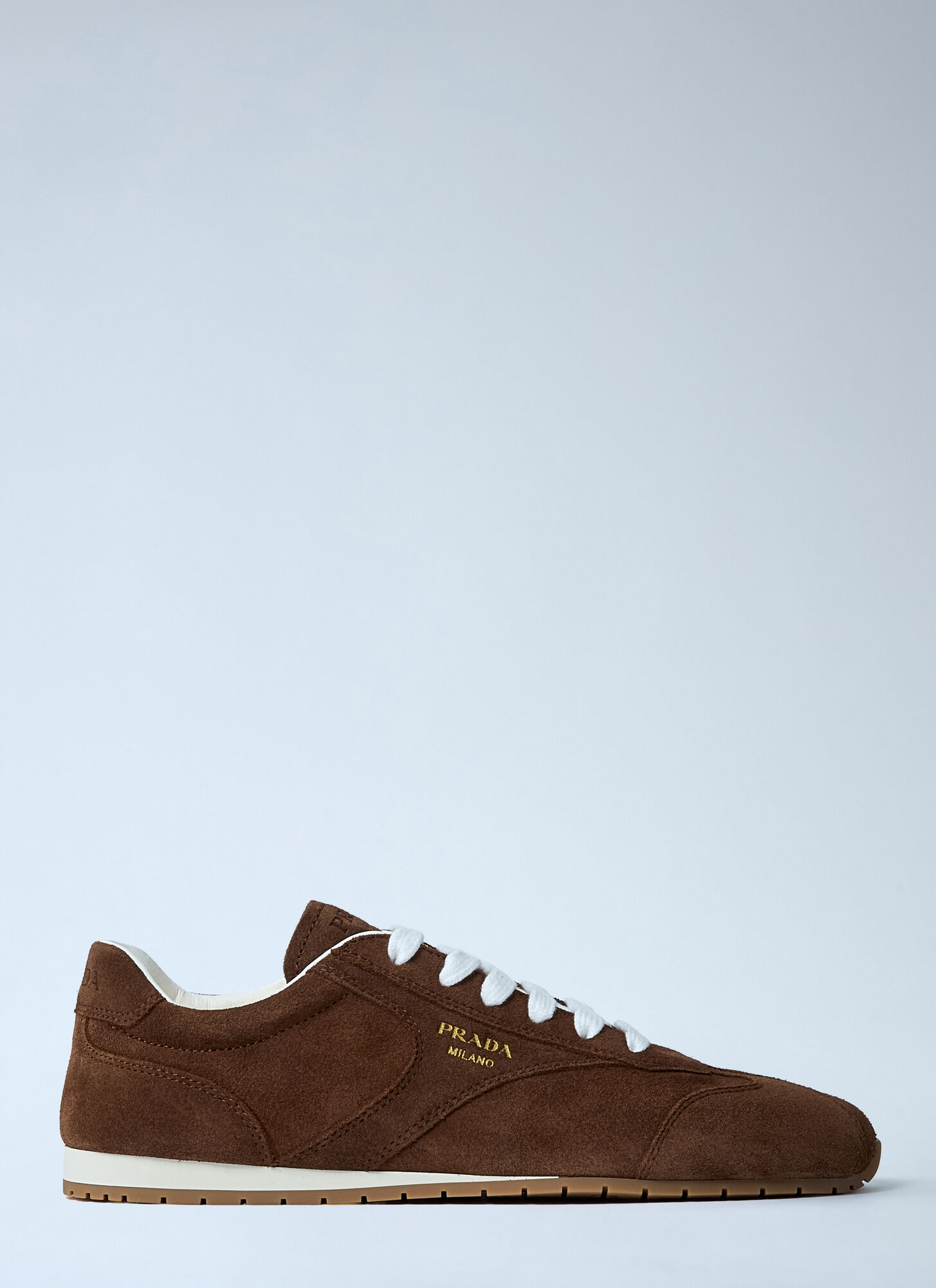 Prada Women's Brown Suede Sneakers - Woman Sneakers Eu - 38