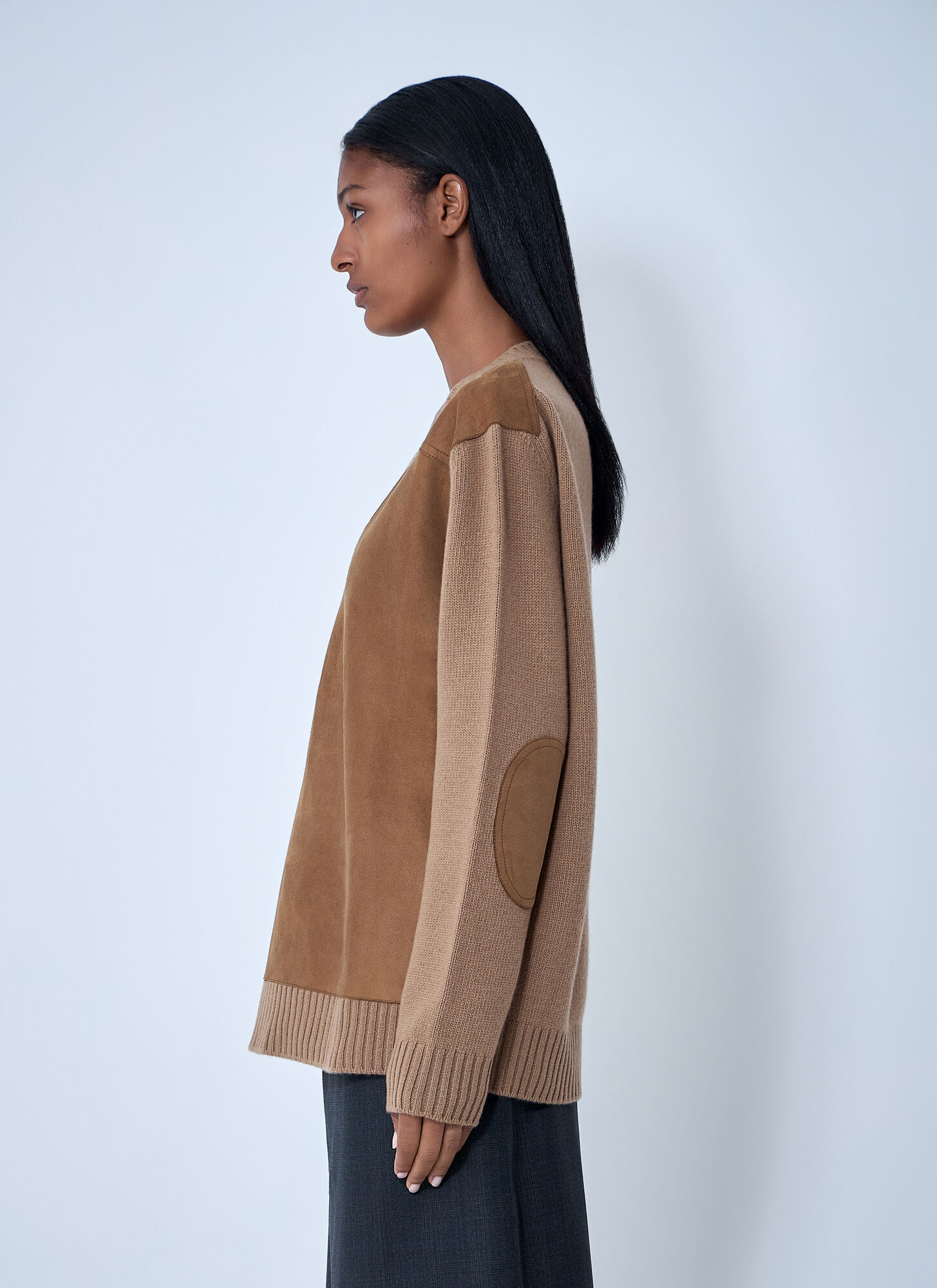  Prada Prada Wool-and-cashmere-blend Sweater - Frau Strick Brown It - 38 