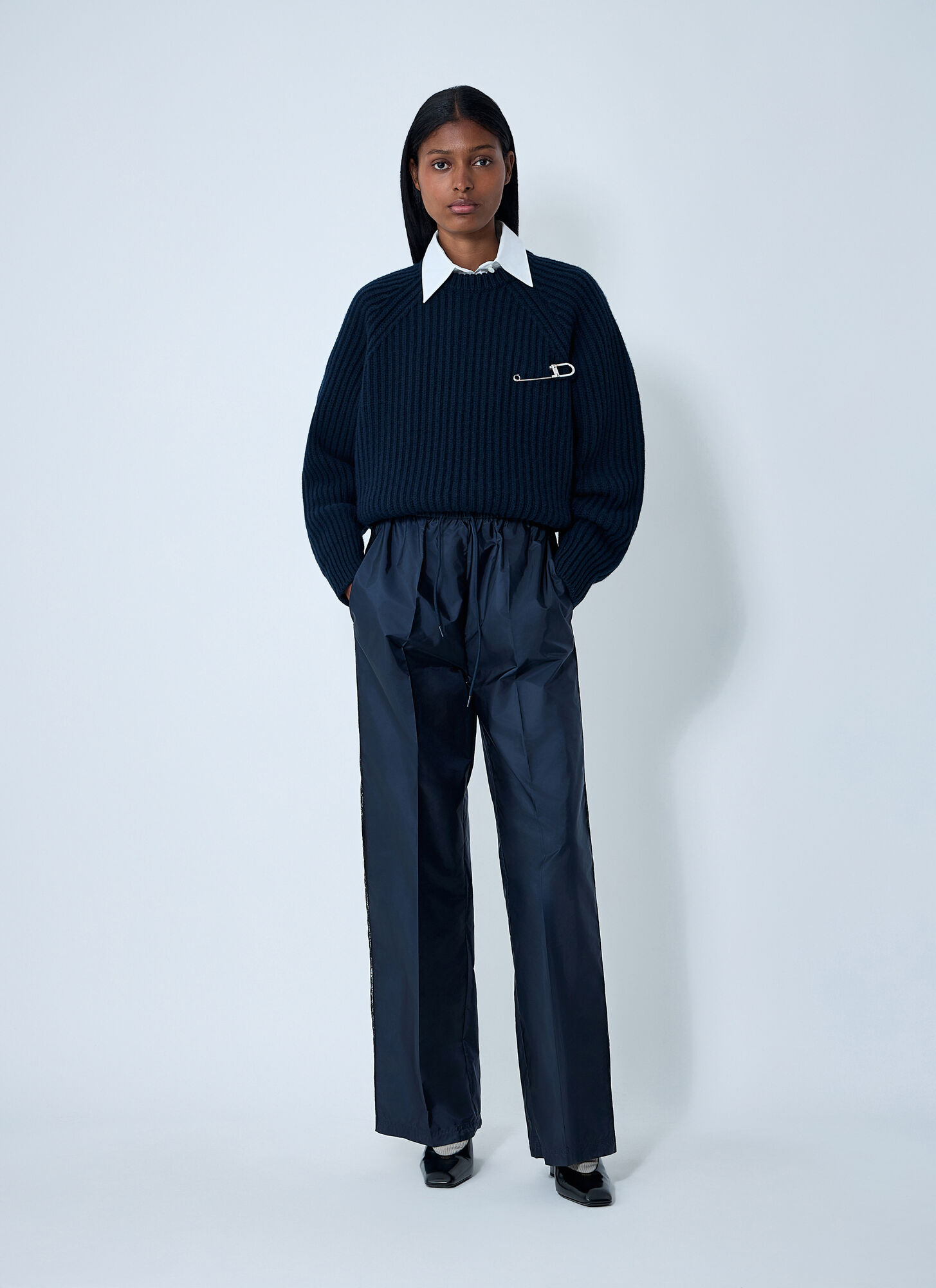  Prada Prada Wool-and-cashmere Sweater - Frau Strick Blue It - 38 