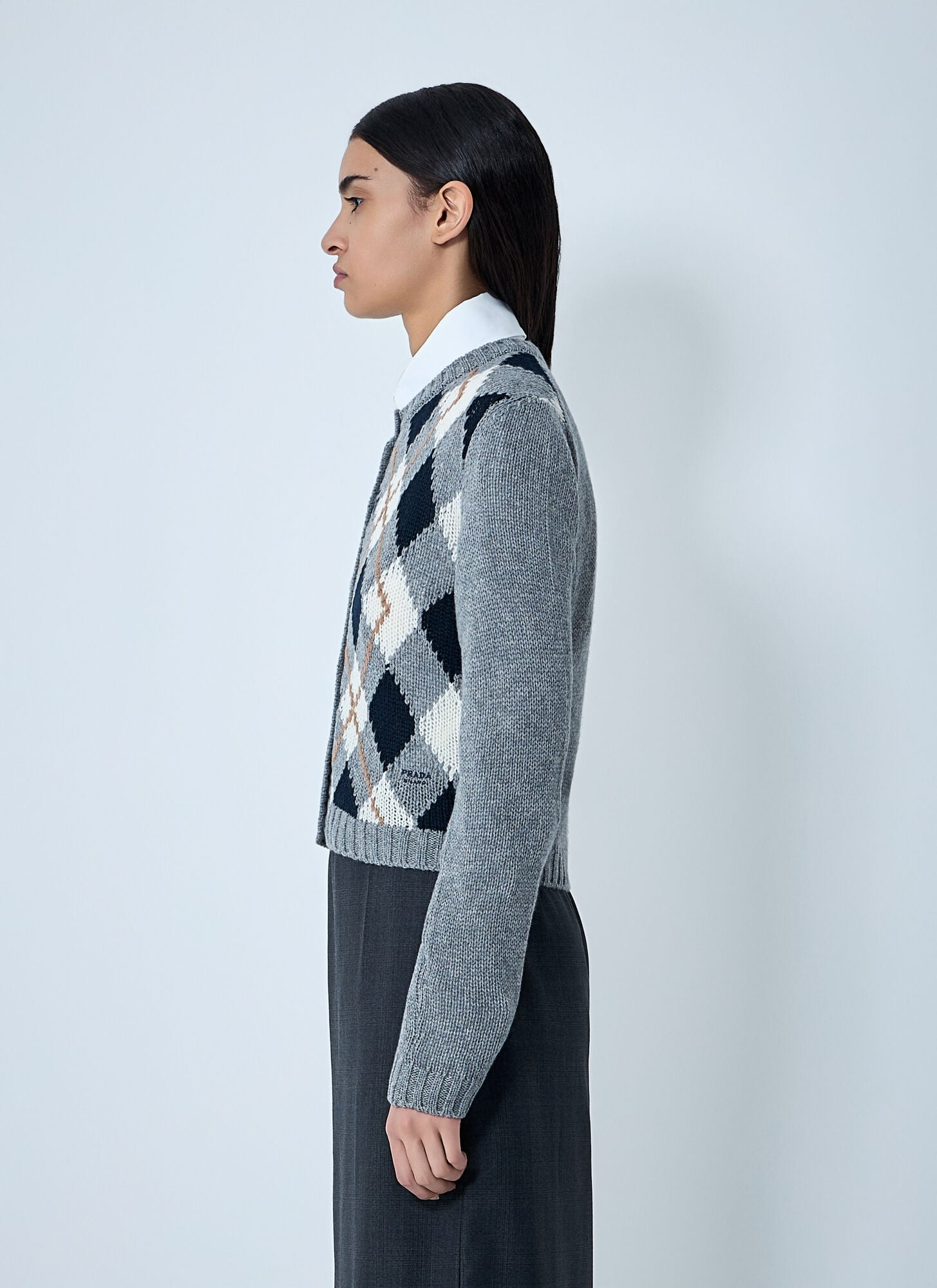  Prada Prada Cashmere Cardigan - Frau Strick Grey It - 38 
