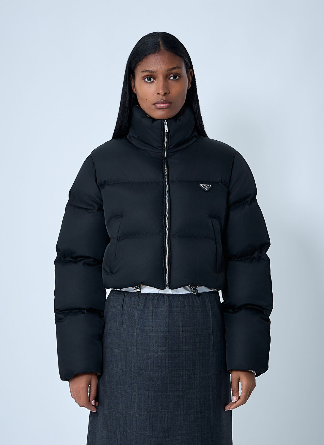 Prada Prada Short Re-nylon Down Jacket - Woman Jackets Black It - 38　プラダ ショート リナイロン ダウン ジャケット - 女性ジャケット ブラック IT - 38