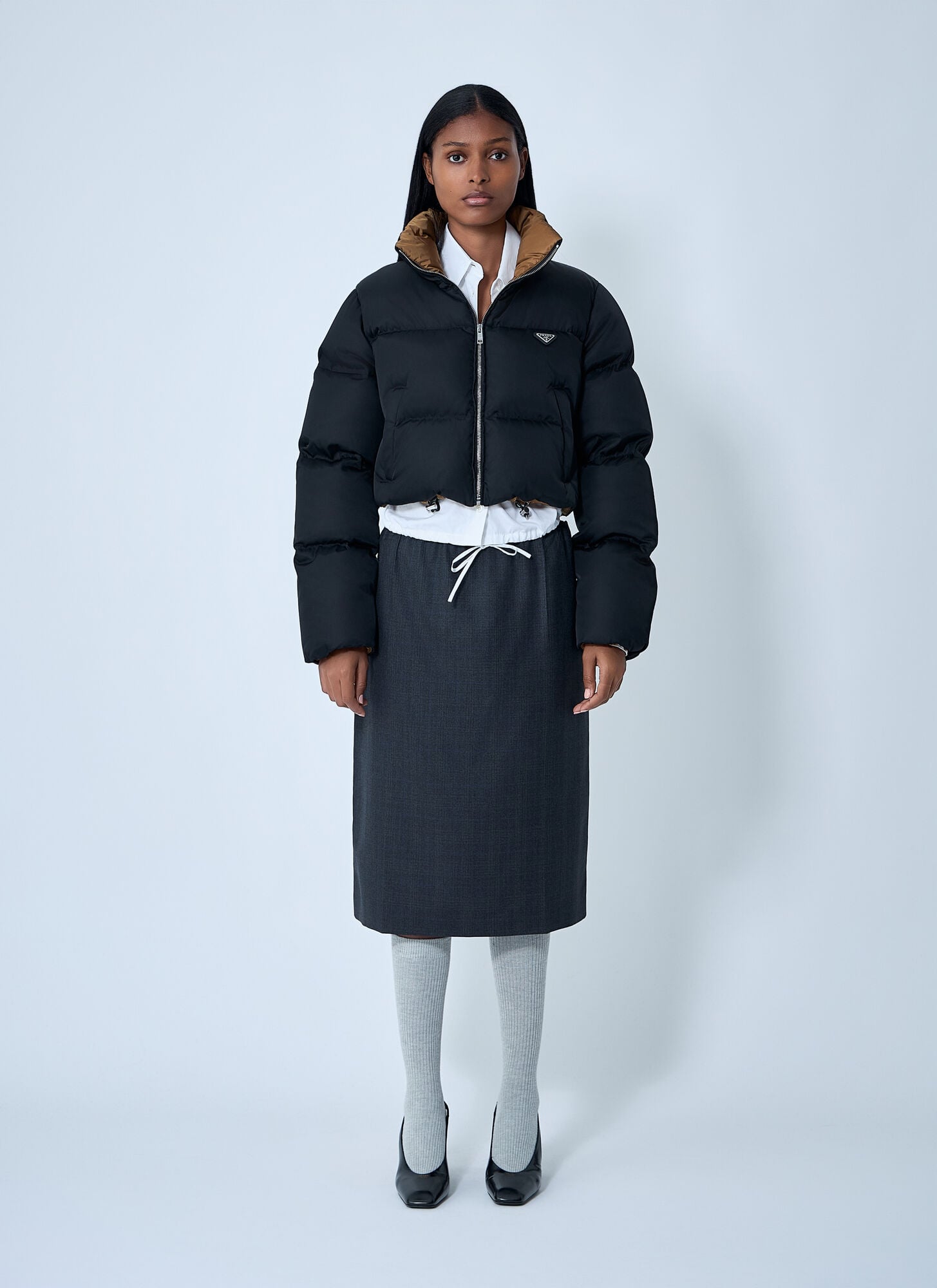  Prada Prada Short Re-nylon Down Jacket - Frau Jacken Black It - 38 