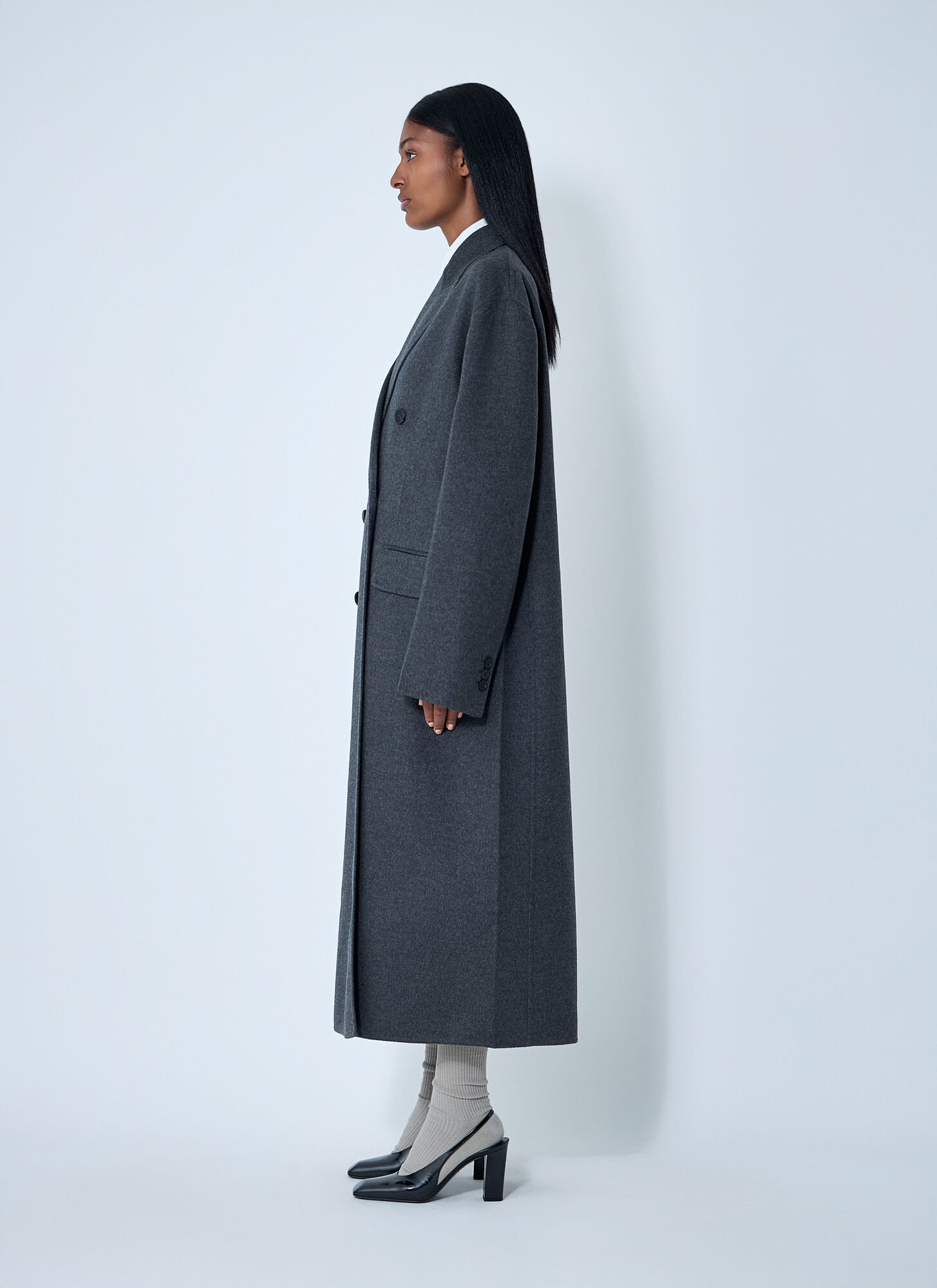  Prada Prada Long Wool-blend Coat - Frau Jacken Grey It - 38 
