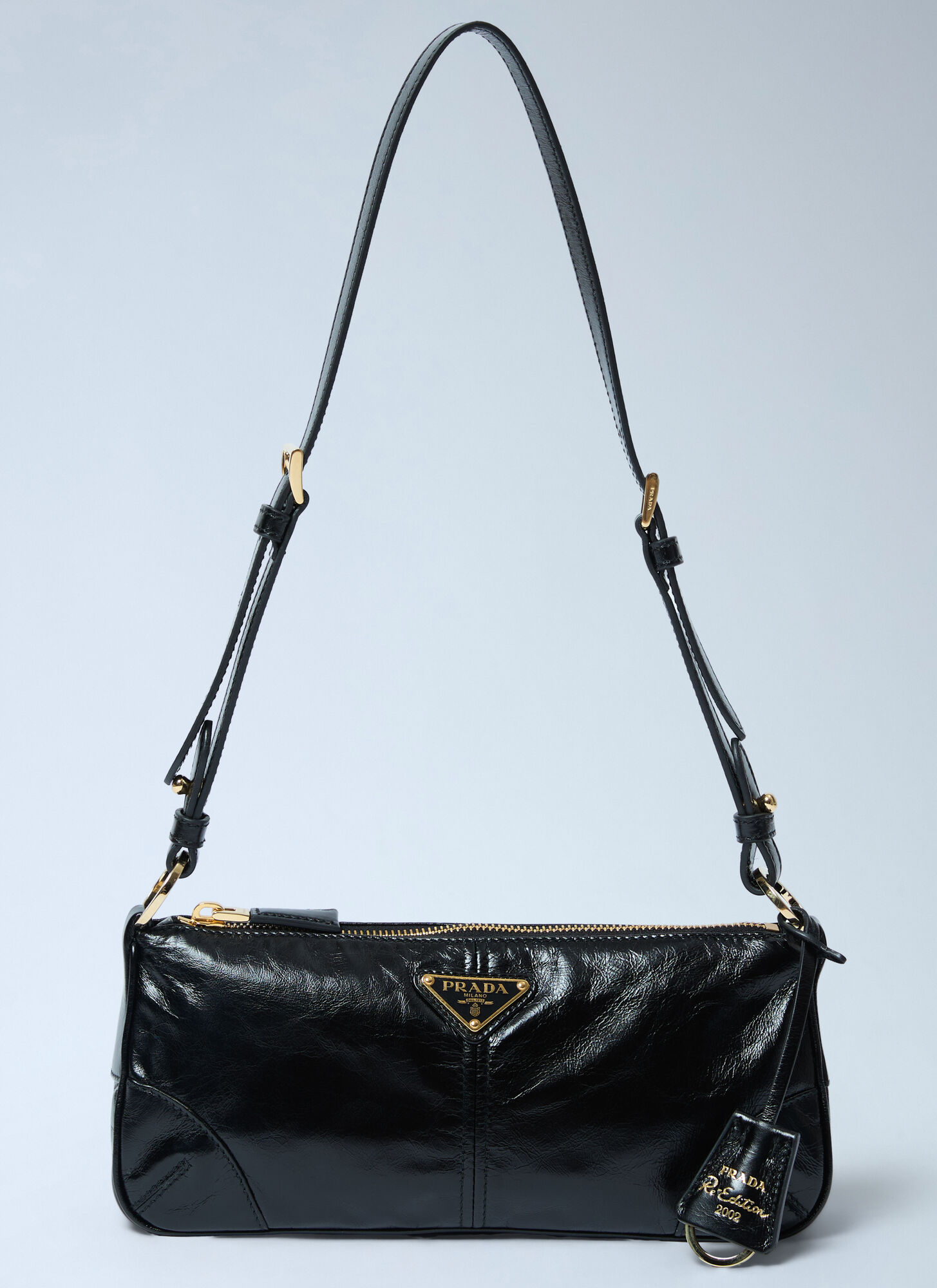 Prada Women's Black Medium Re-Edition 2002 Shoulder Bag - Woman Shoulder Bags One Size