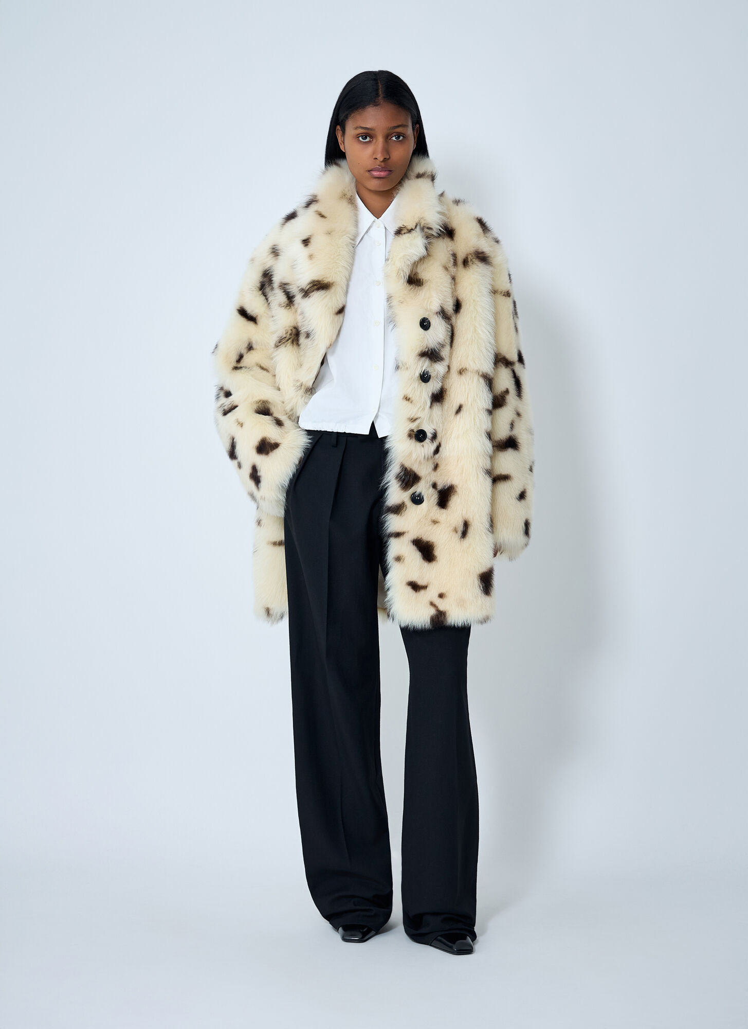  Prada Prada Shearling Coat - Frau Mäntel Black It - 40 