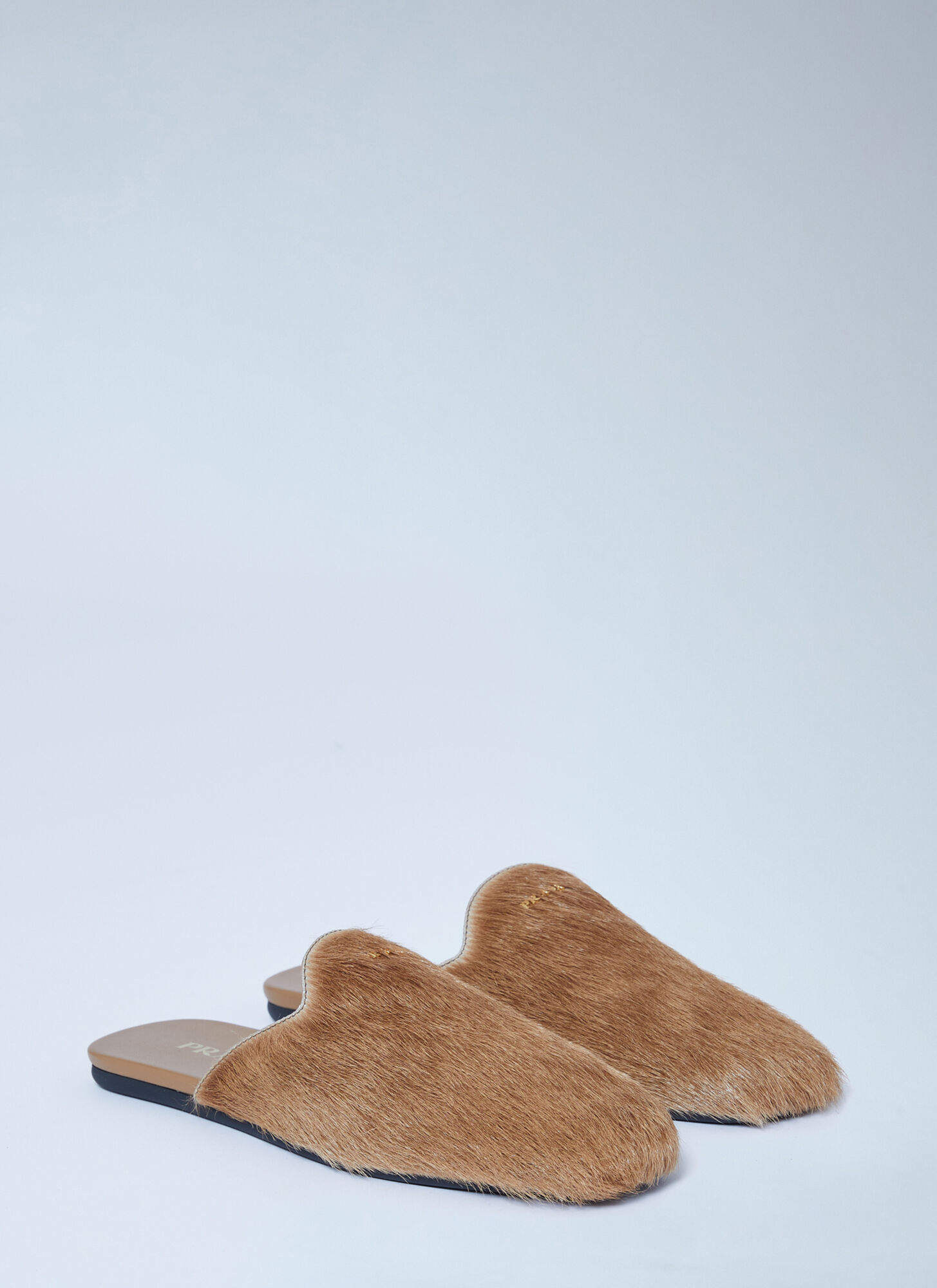  Prada Prada Leather Pony-hair Mules - Frau Mules Sand Eu - 37 