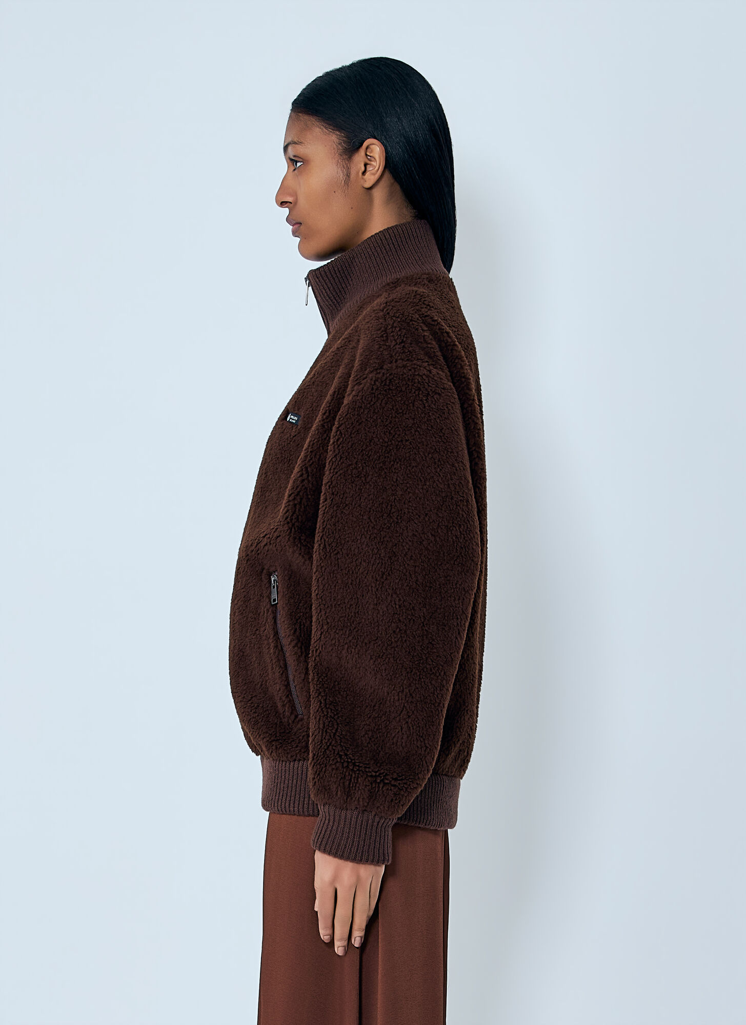 Prada Prada Fleece Jacket - Frau Jacken Brown Xs 