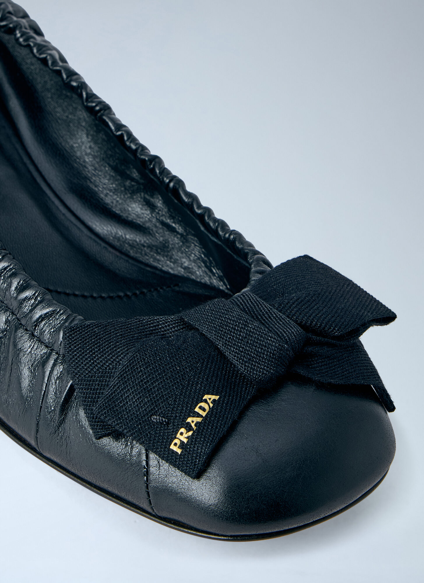  Prada Prada Leather Bow Detail Ballet Flats - Frau Flats Black Eu - 38 