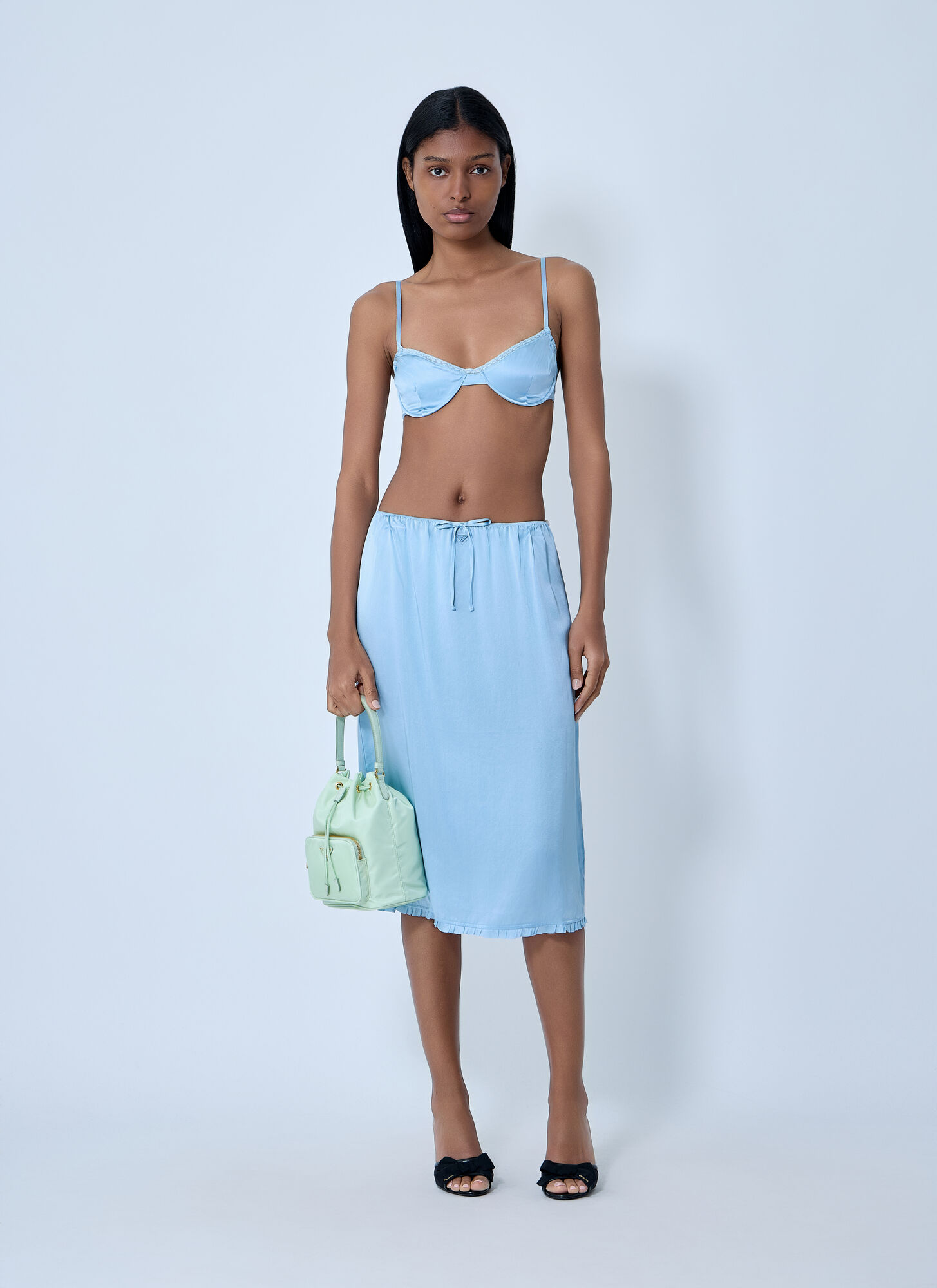  Prada Prada Silk Bralette - Frau Unterwäsche Grey It - 2 