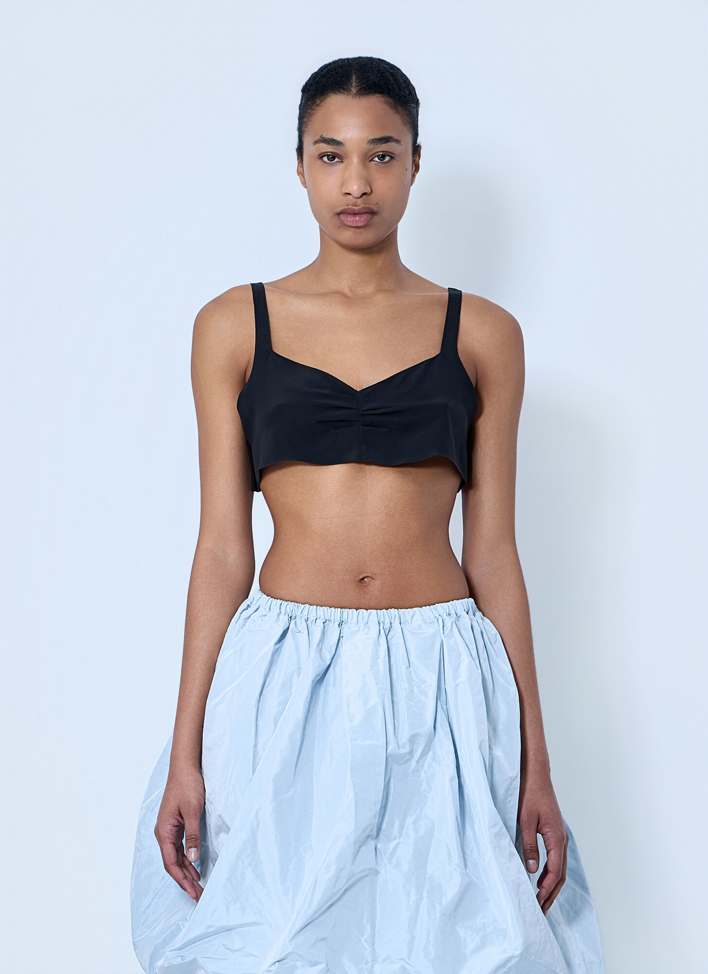 Prada Women's Black Structured Bralette Top - Woman Tops It - 40