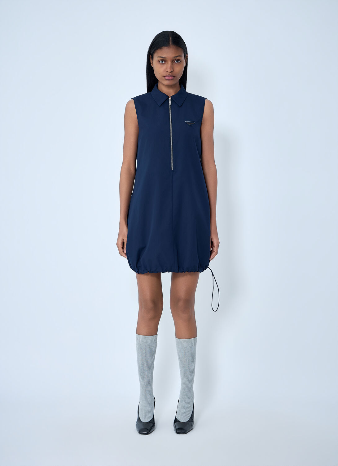 Prada Prada Logo Motif Cargo Dress - Woman Dresses Blue It - 40　プラダ ロゴ モチーフ カーゴ ドレス - 女性ドレス ブルー It - 40