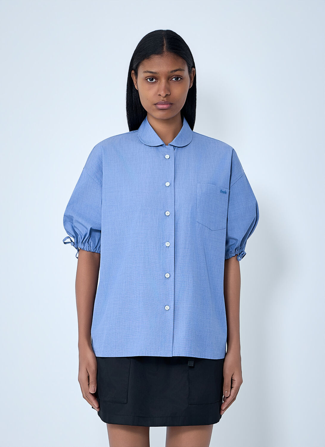 Prada Fil-à-fil Shirt - Woman Shirts Blue It - 44