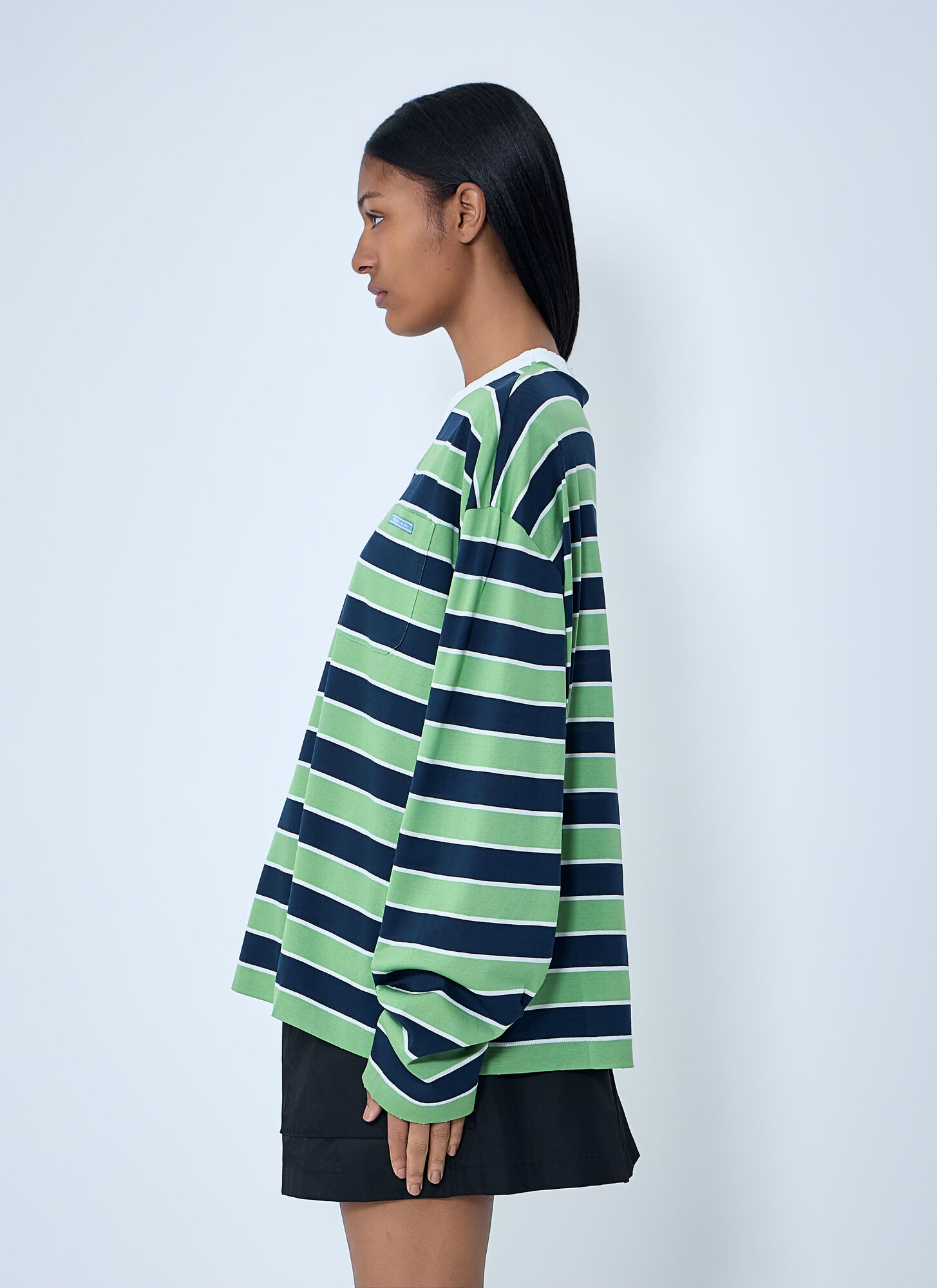  Prada Prada Striped Long Sleeve Top - Frau Tops Blue It - 38 