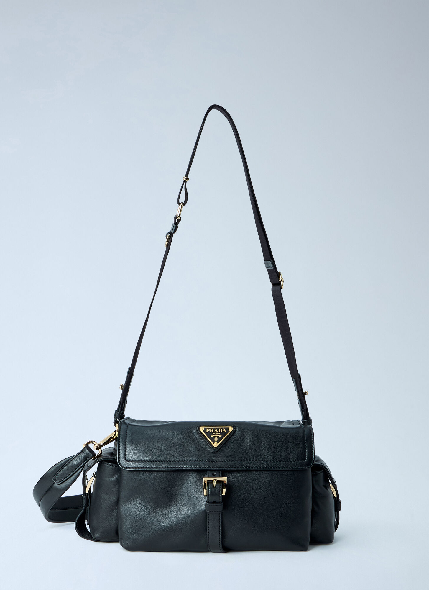 Prada Women's Black Explore Medium Shoulder Bag With Flap - Woman Shoulder Bags One Size