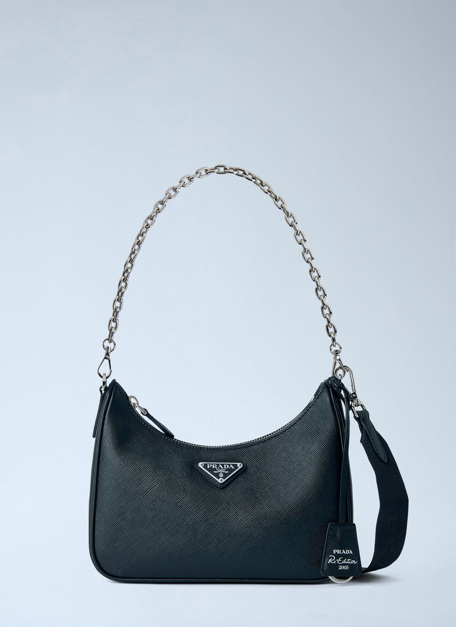 Prada Women's Black Re-Edition 2005 Saffiano Shoulder Bag - Woman Shoulder Bags One Size