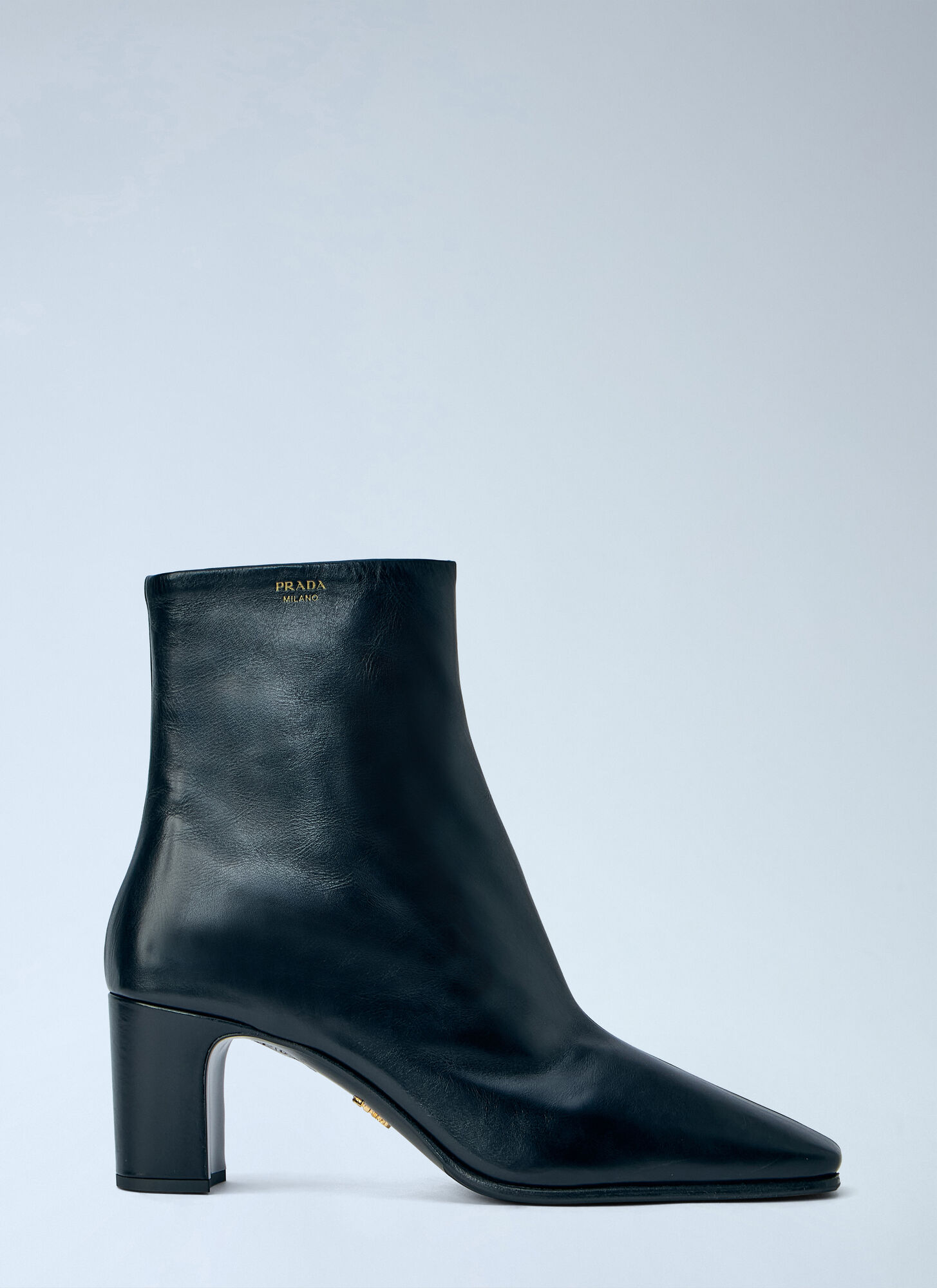 Prada Women's Black Leather Booties - Woman Boots Eu - 39 - Image 1