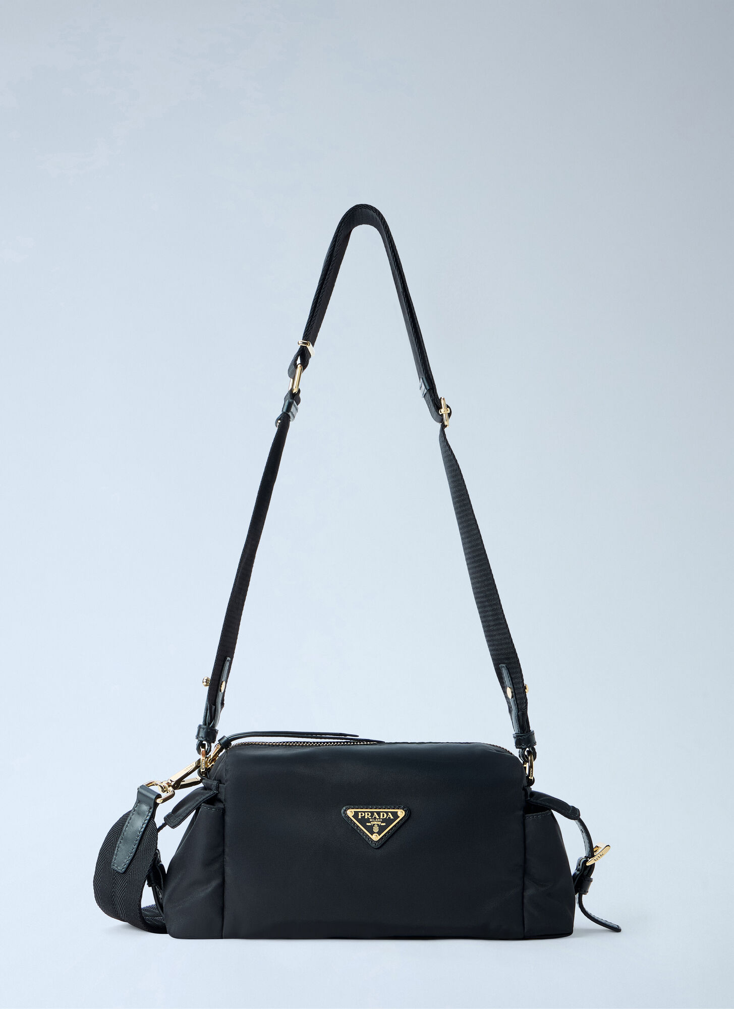 Prada Explore Small Re-Nylon And Leather Shoulder Bag - Woman Shoulder Bags Black One Size