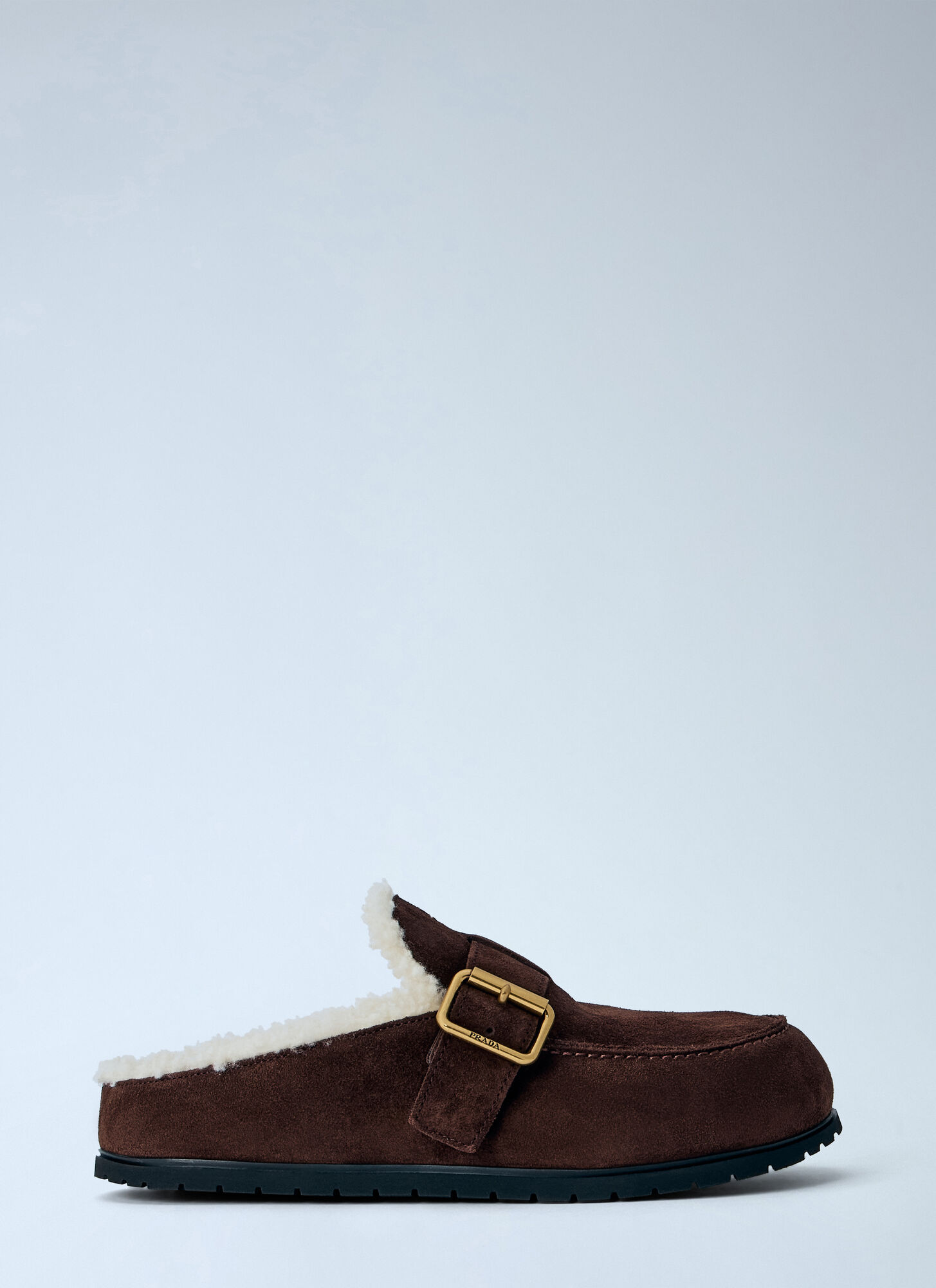 Prada Padded Slippers With Strap - Female - Slippers - Brown - 5 Uk - Shoes - Image 2