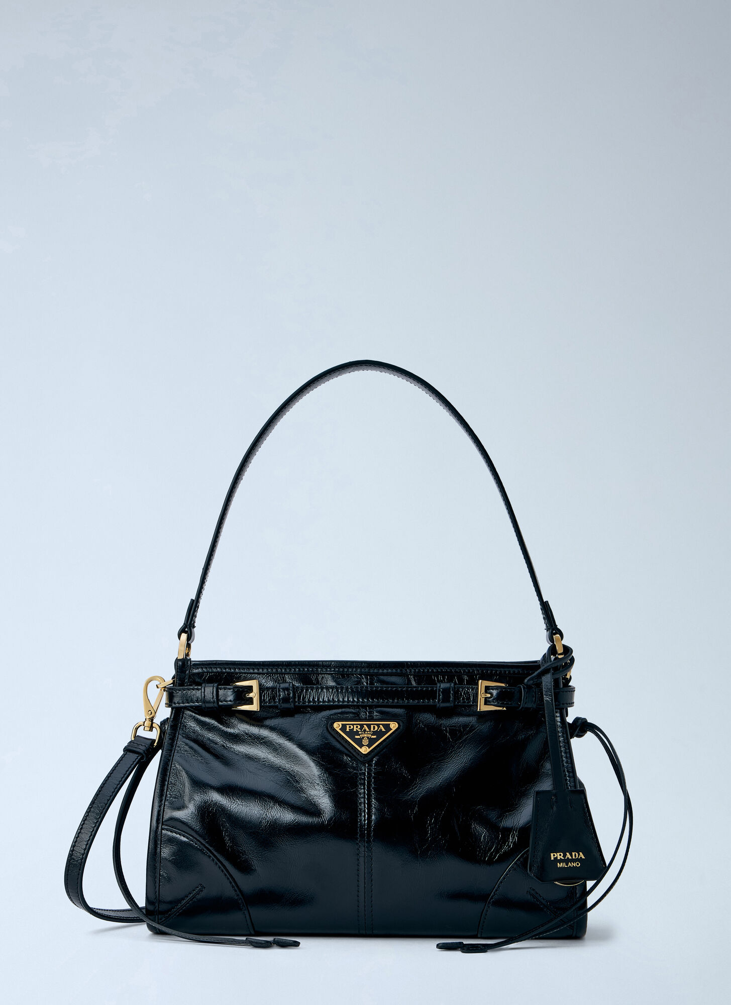 Prada Women's Black Bonnie Small Leather Handbag - Woman Handbags One Size