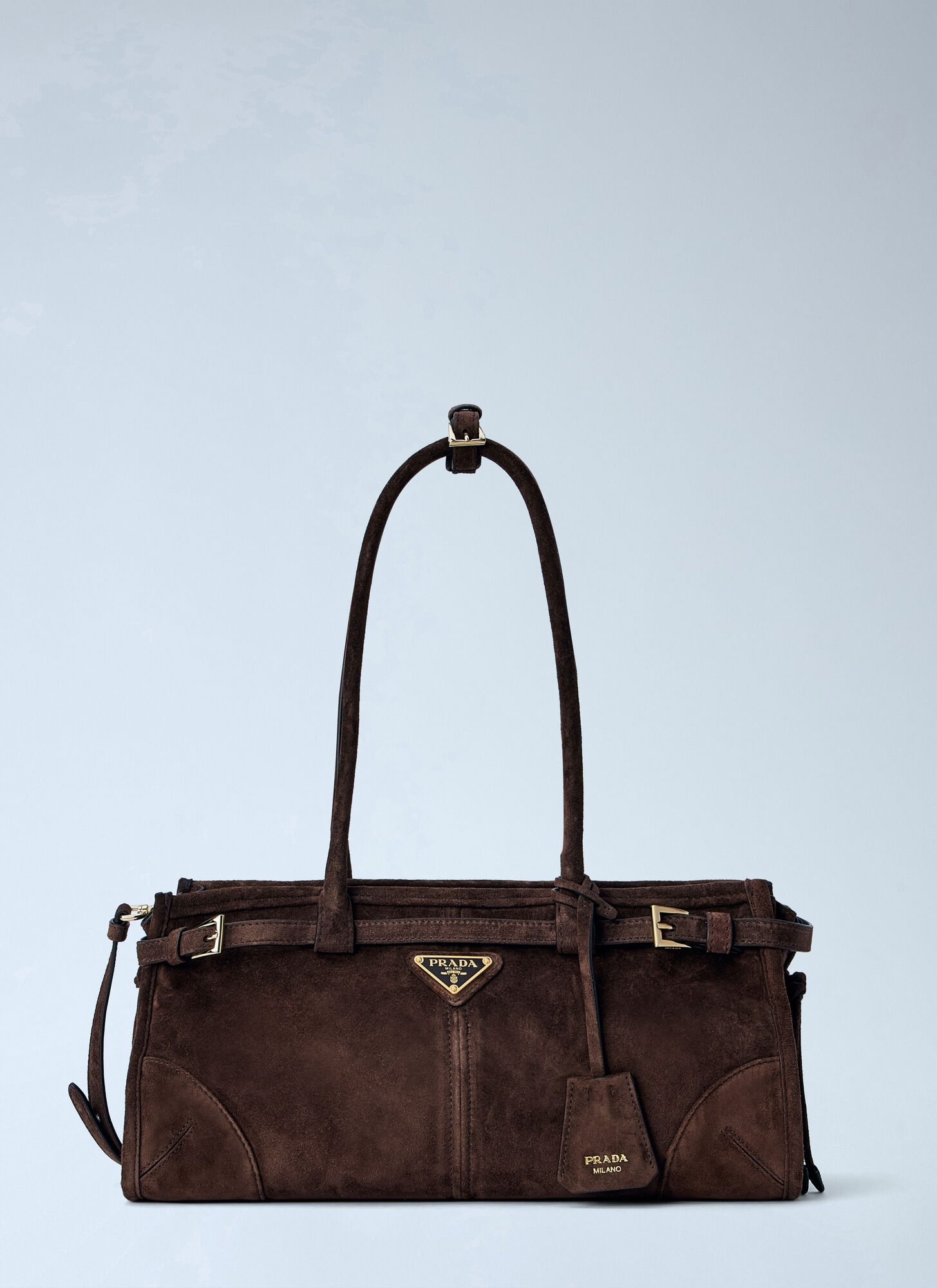 Prada Prada Bonnie Medium Suede Bag - Image 4