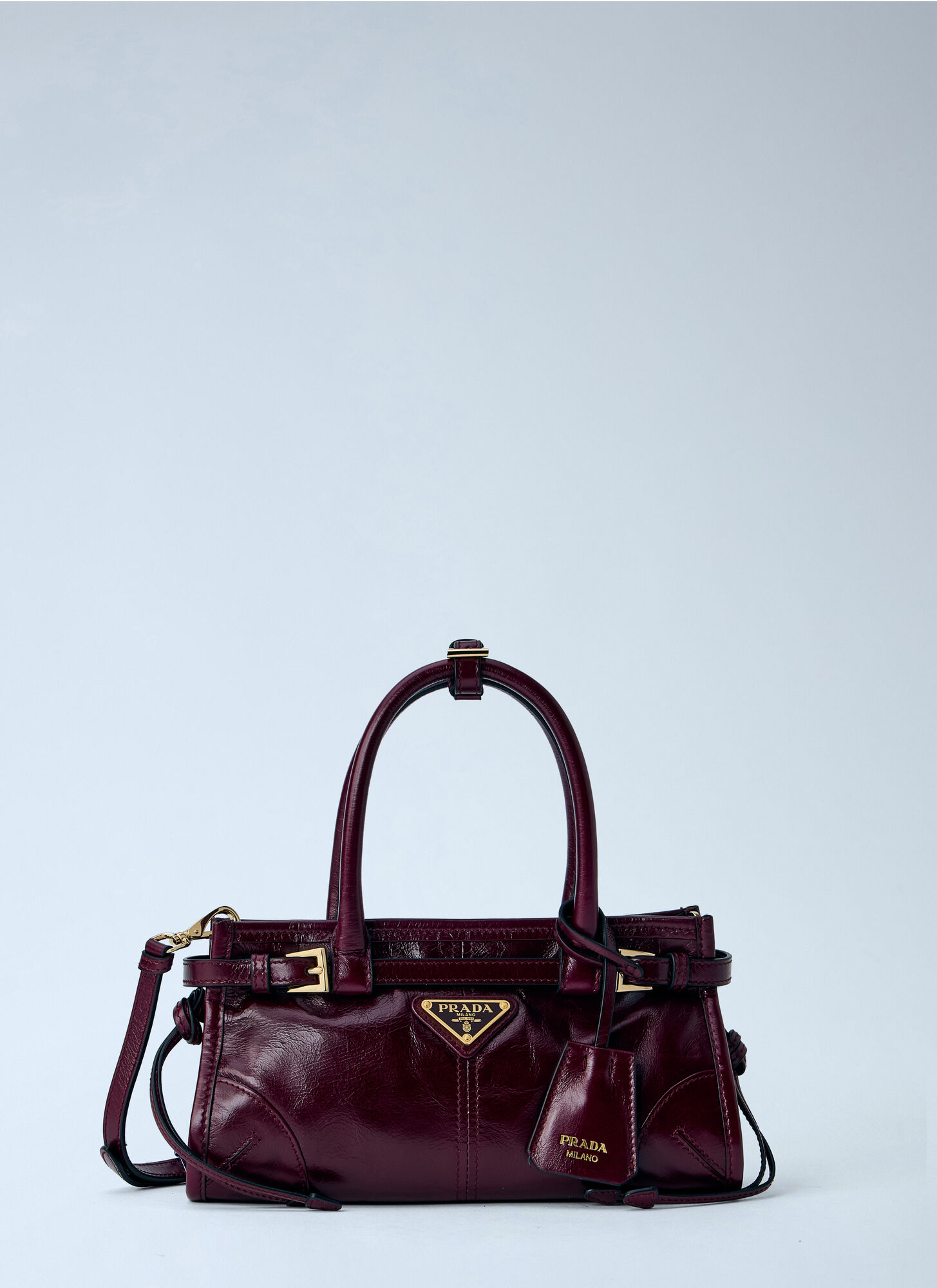Prada Women's Bordeaux Mini Bonnie Leather Handbag - Woman Handbags One Size - Image 1
