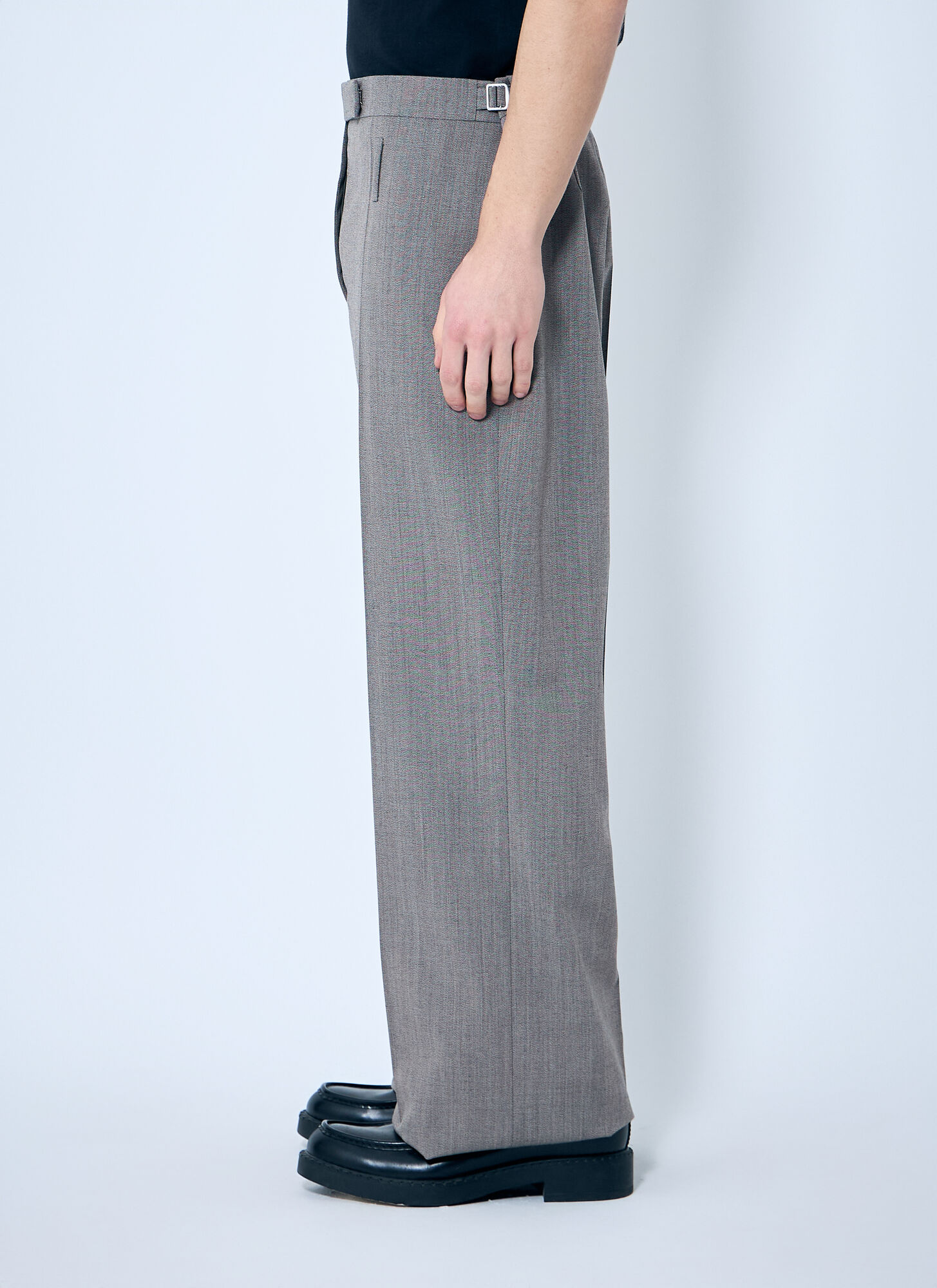  Prada Prada Belted Tailored Wool-blend Pants -  Hosen Beige It - 40 