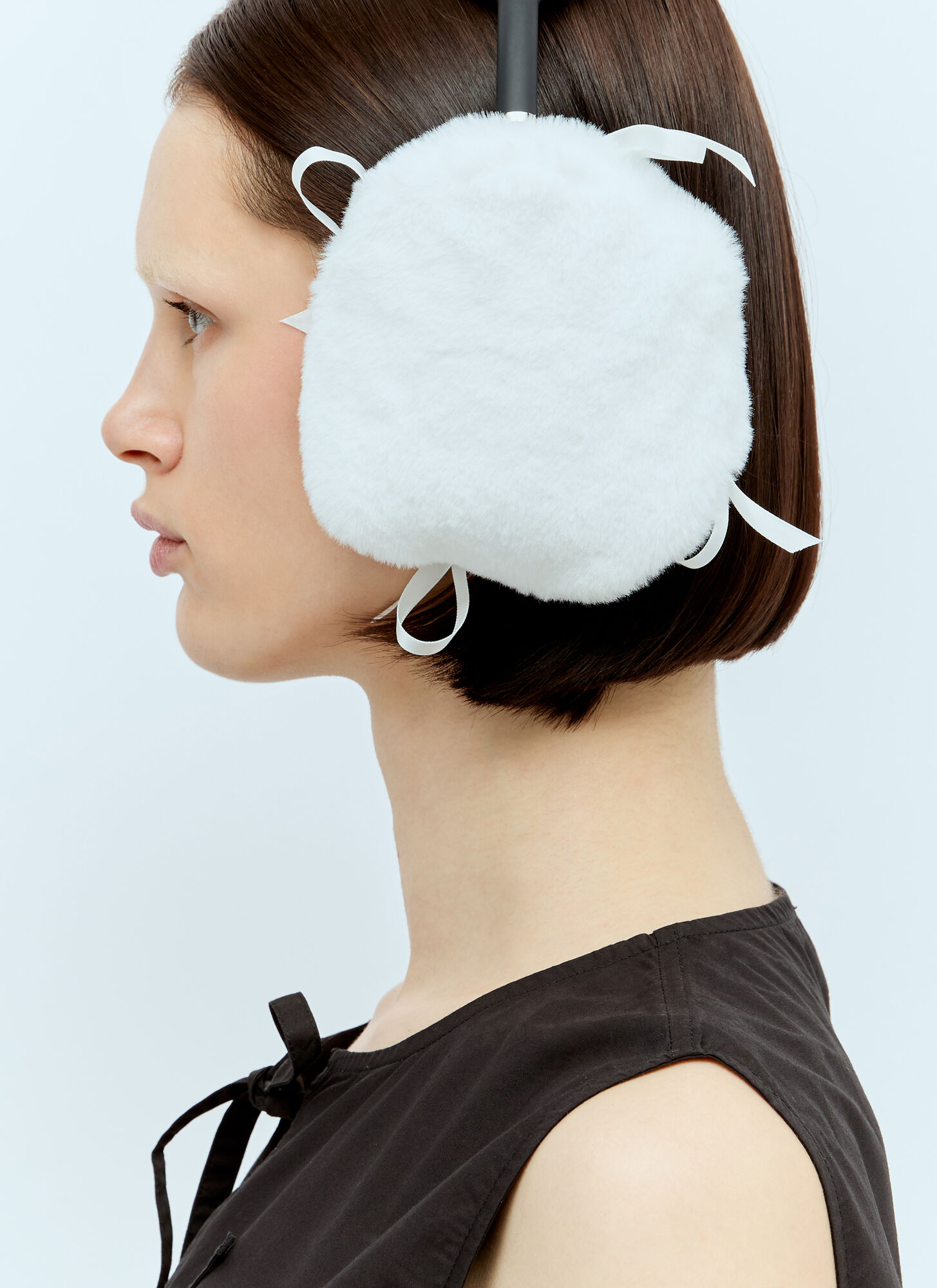 Praying Furry Headphones Cover - Woman Collectibles White One Size
